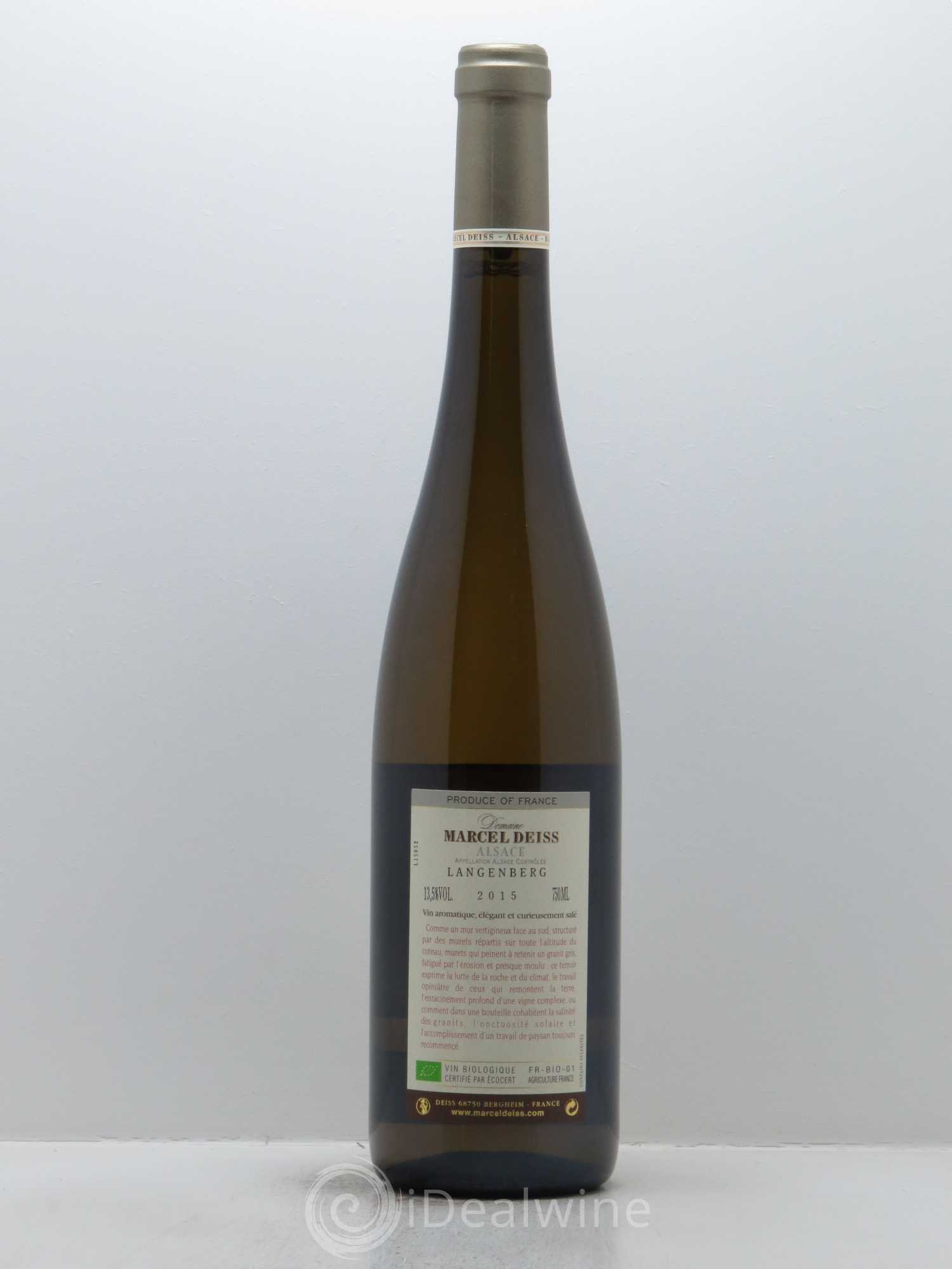 Alsace Langenberg Marcel Deiss (Domaine) 2015 - Lot de 1 bouteille - 1