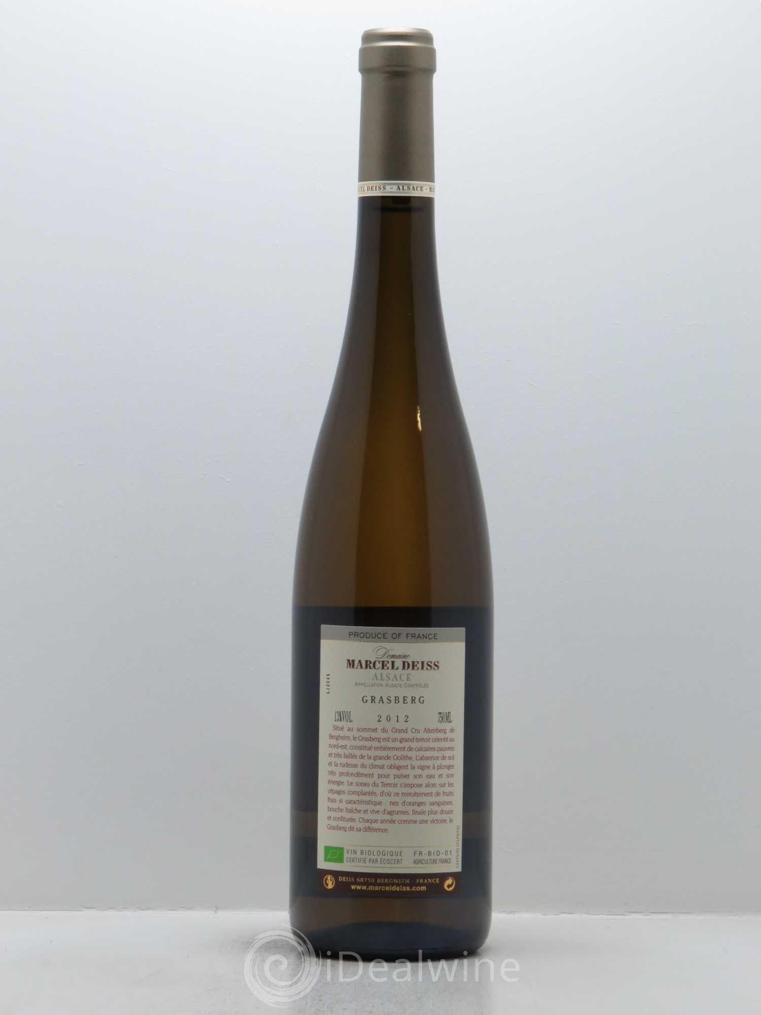 Alsace Grasberg Marcel Deiss (Domaine) 2012 - Lot de 1 bouteille - 1