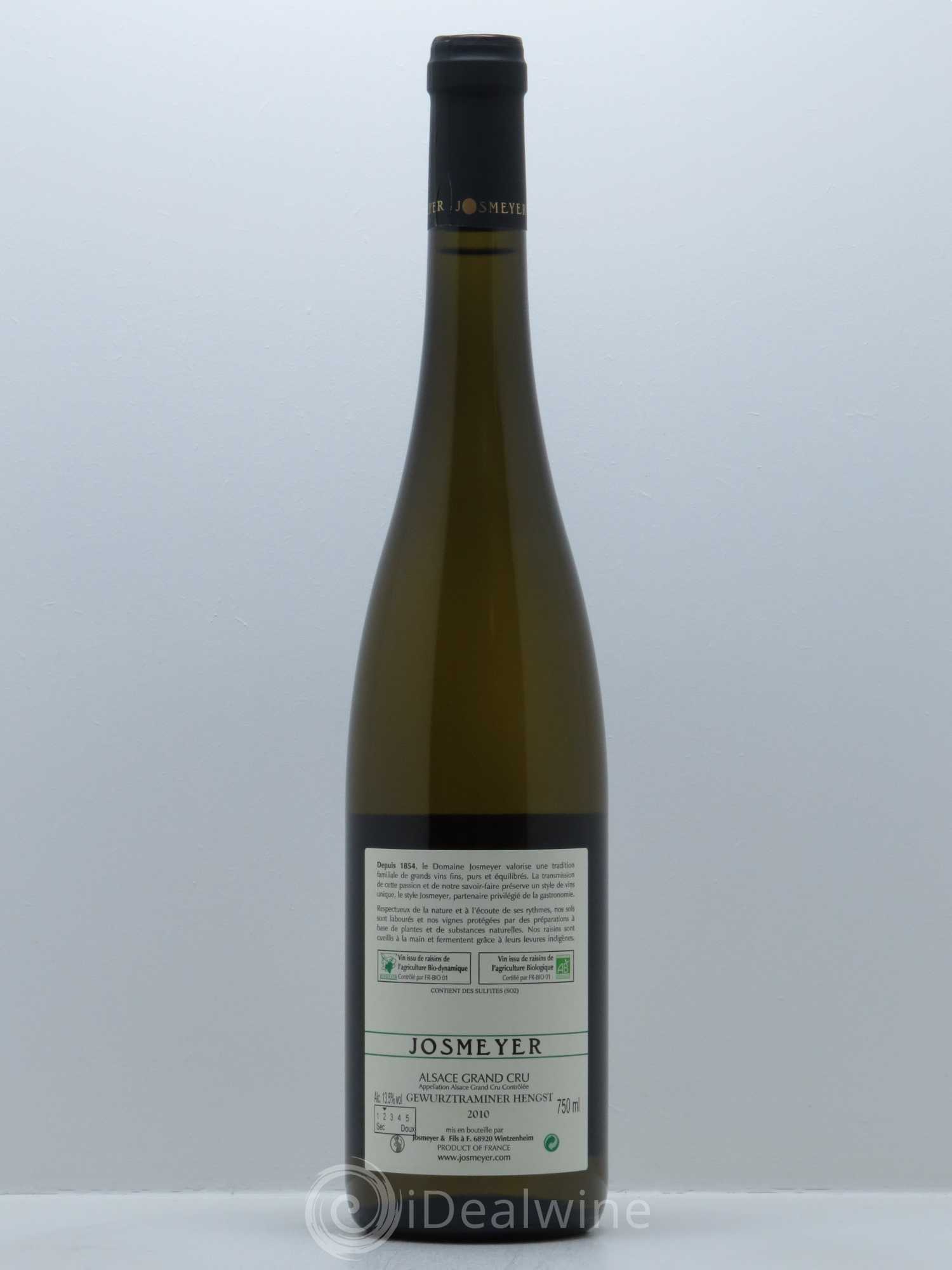 Alsace Gewurztraminer Grand Cru Hengst Josmeyer (Domaine) 2010 - Lotto di 1 bottiglia - 1