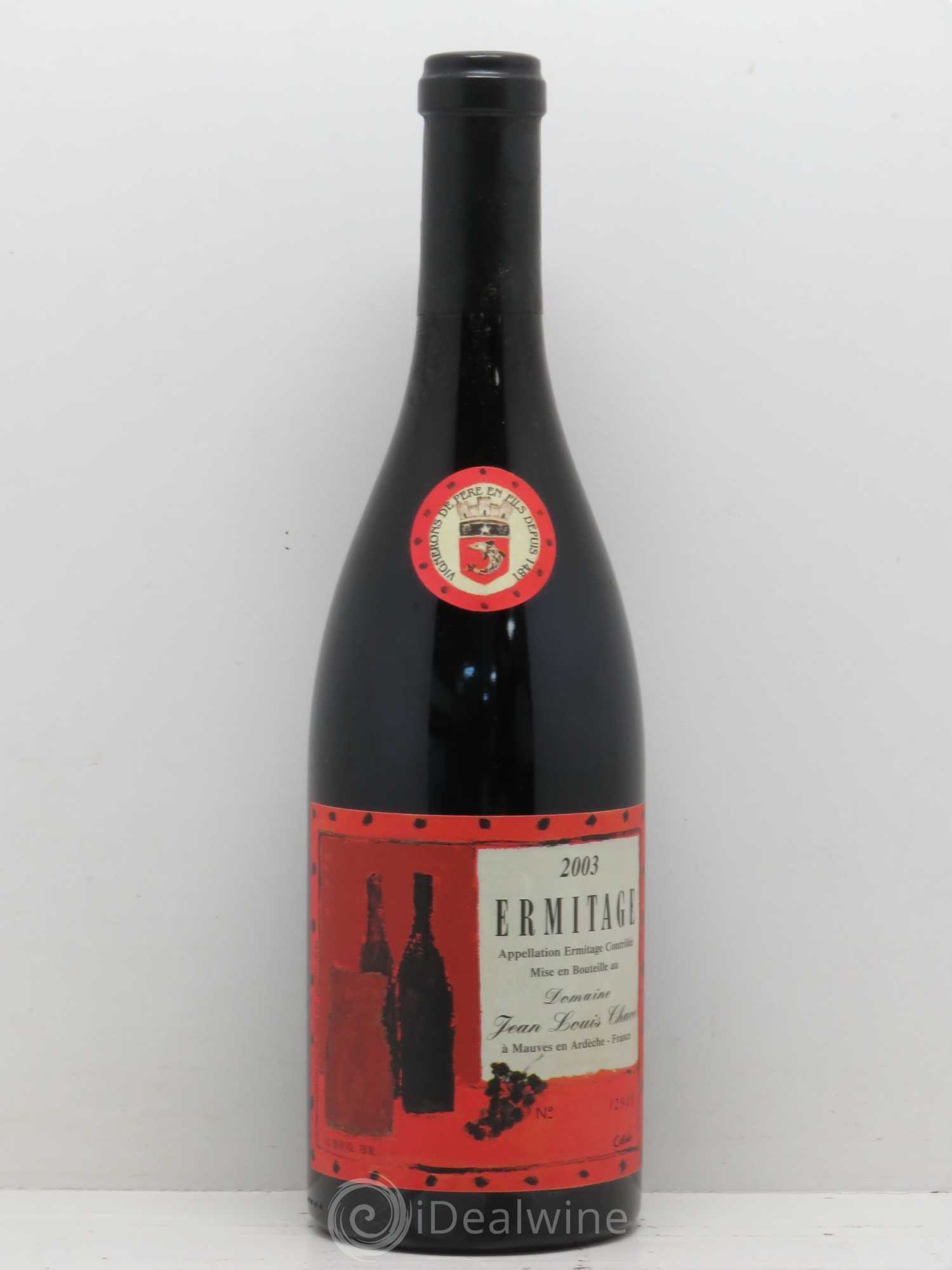 Hermitage Ermitage Cuvée Cathelin Jean-Louis Chave 2003 - Lot de 1 bouteille - 0