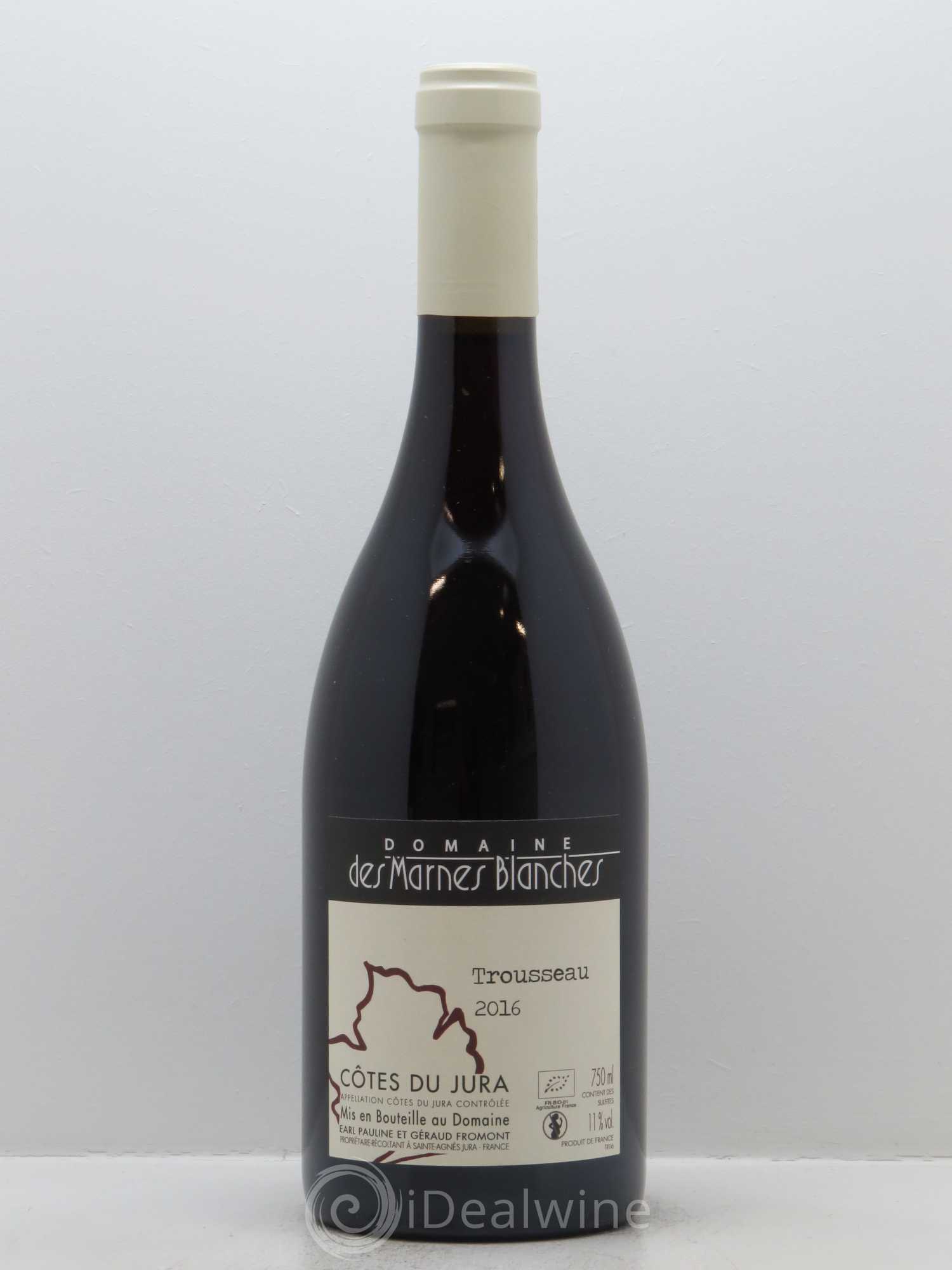 Côtes du Jura Trousseau Marnes Blanches (Domaine des) 2016 - Lot de 1 bouteille - 0