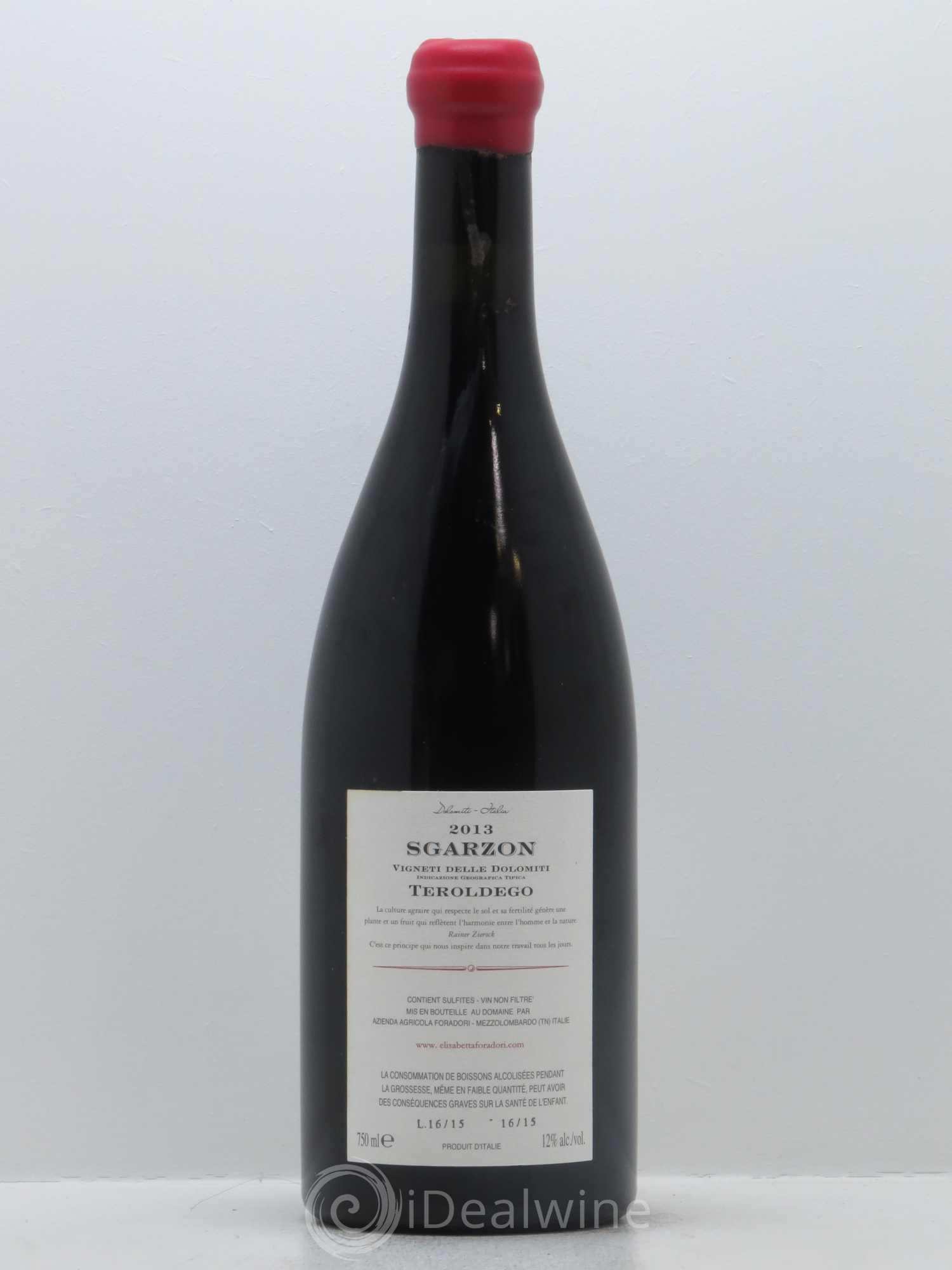 Vigneti delle Dolomiti IGT Sgarzon - Teroldego Elisabetta Foradori 2013 - Lot de 1 bouteille - 1