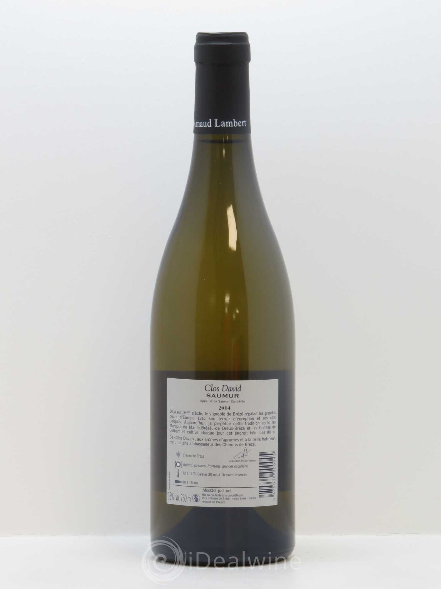 Saumur Clos David Château de Brézé 2014 - Lot de 1 bouteille - 1