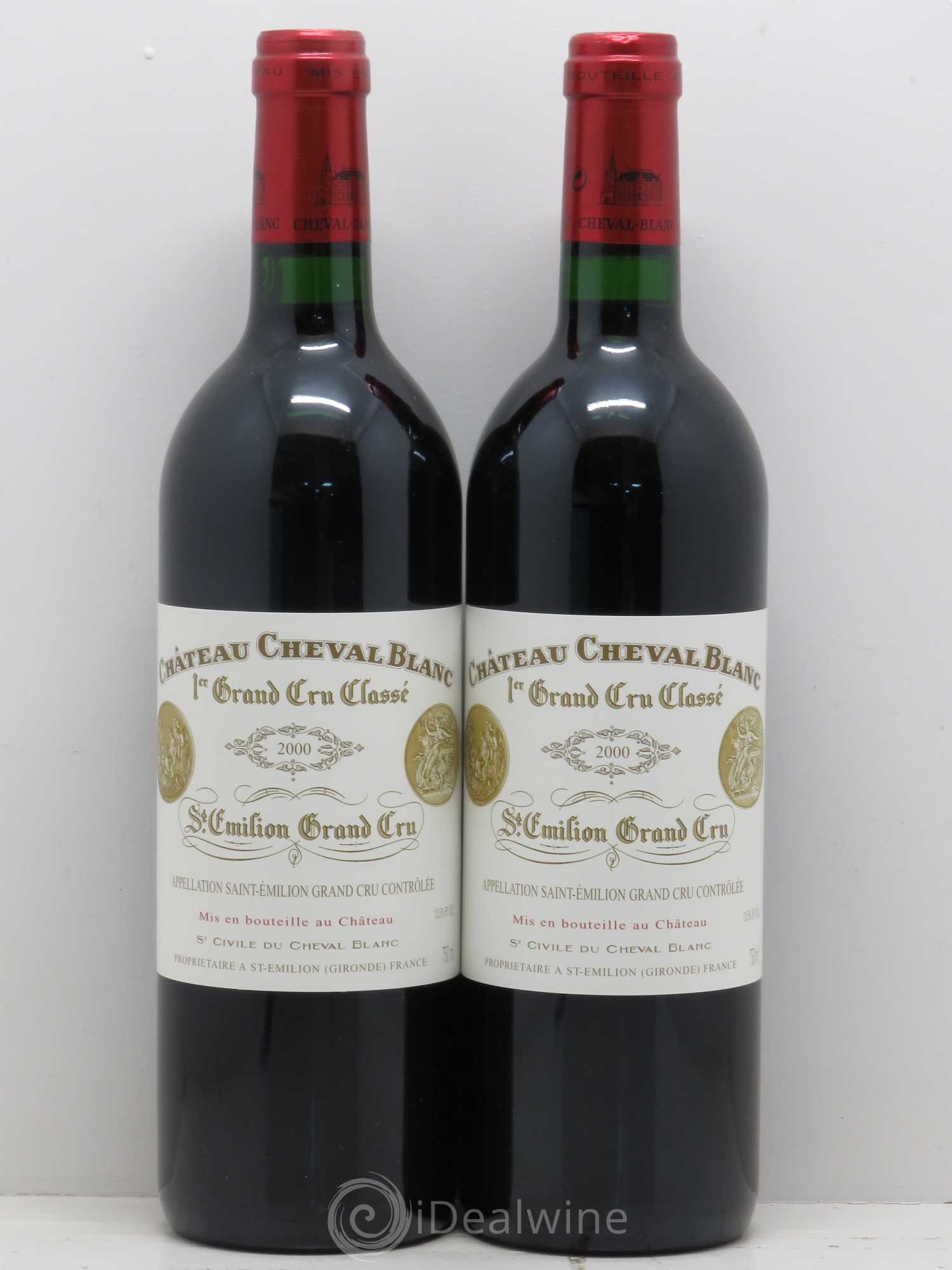 Château Cheval Blanc 1er Grand Cru Classé A 2000 - Lot de 2 bouteilles - 0