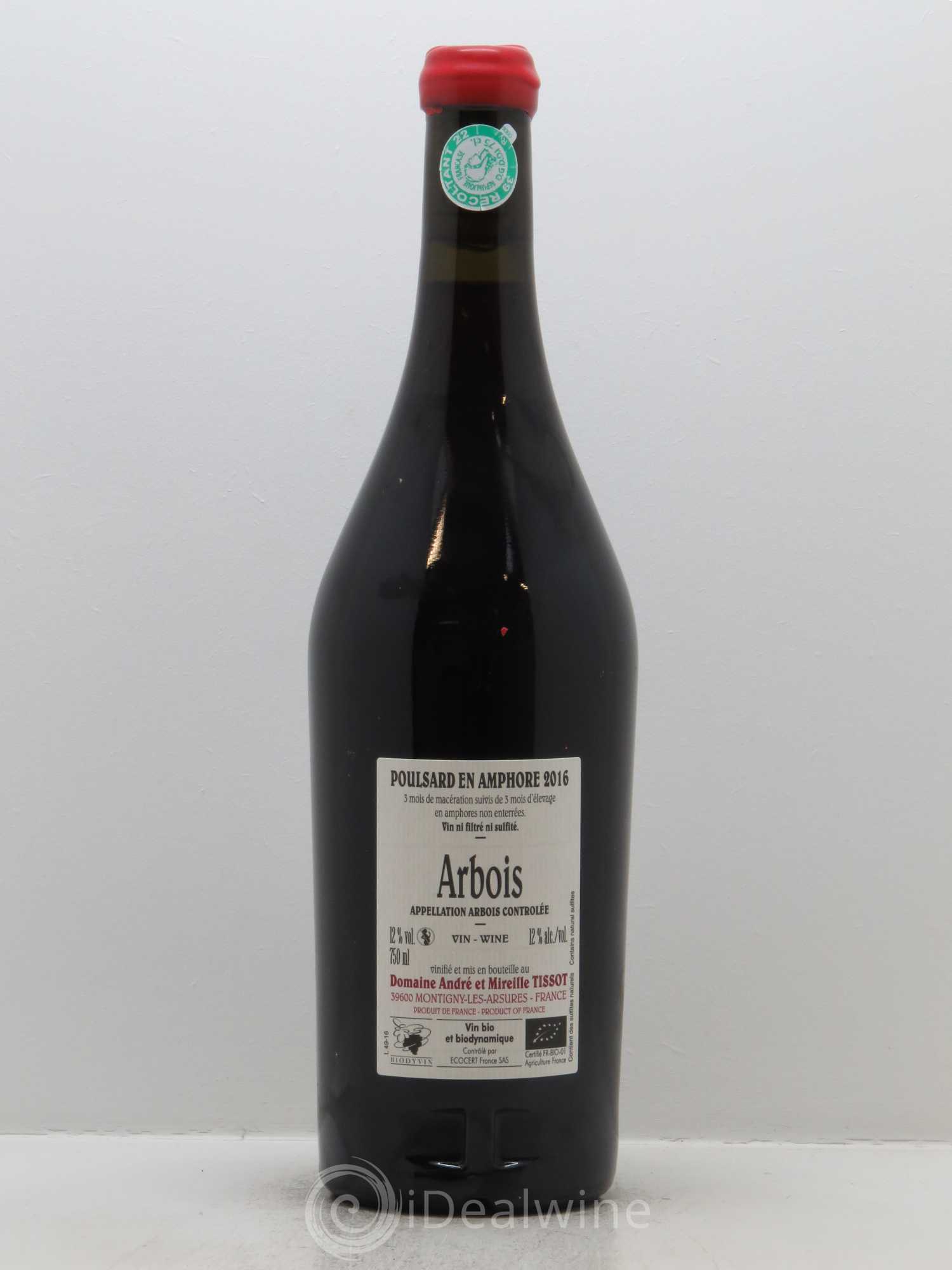 Arbois Poulsard Amphore Bénédicte et Stéphane Tissot 2016 - Lot de 1 bouteille - 1