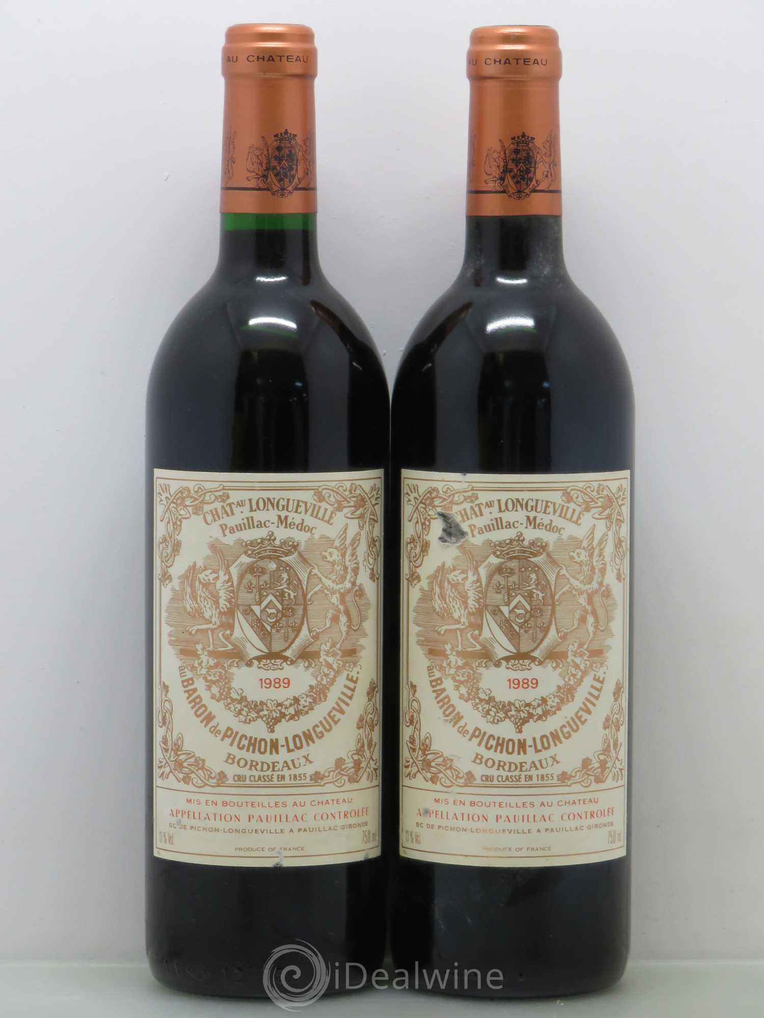 Pichon Longueville Baron 2ème Grand Cru Classé 1989 - Lot de 2 bouteilles - 0