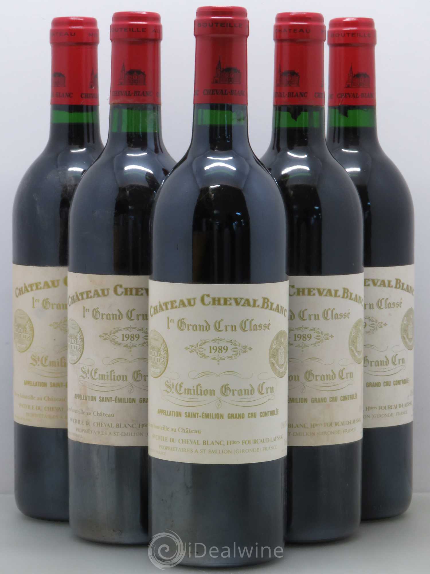 Château Cheval Blanc 1er Grand Cru Classé A 1989 - Lot de 5 bouteilles - 0