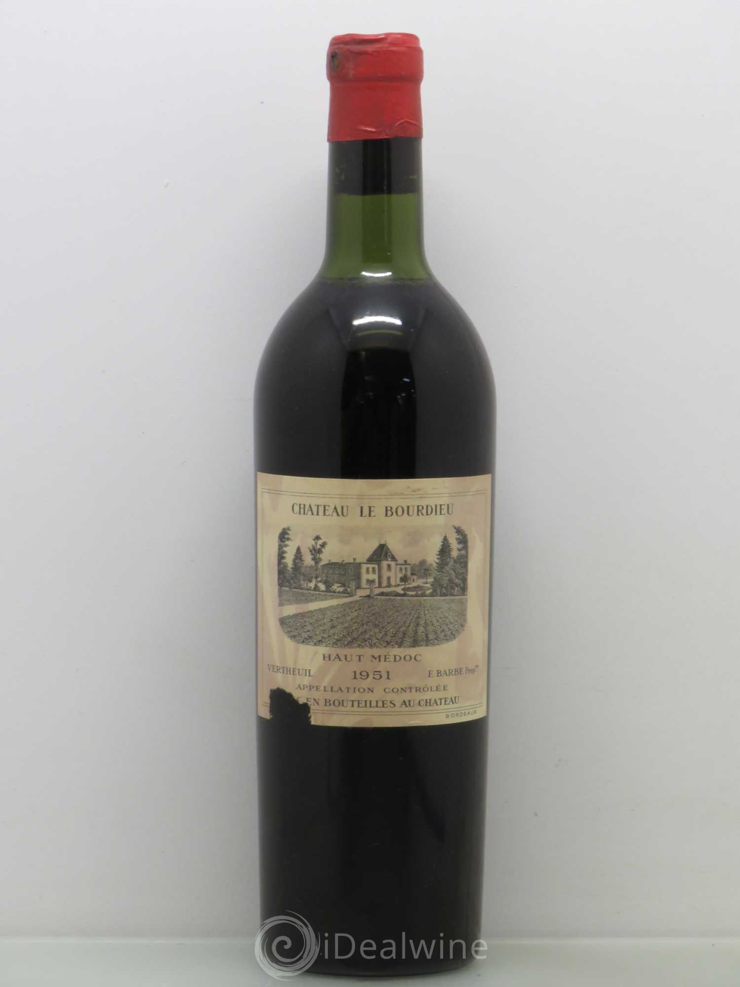Haut Médoc Chateau Le Bourdieu 1951 - Posten von 1 Flasche - 0
