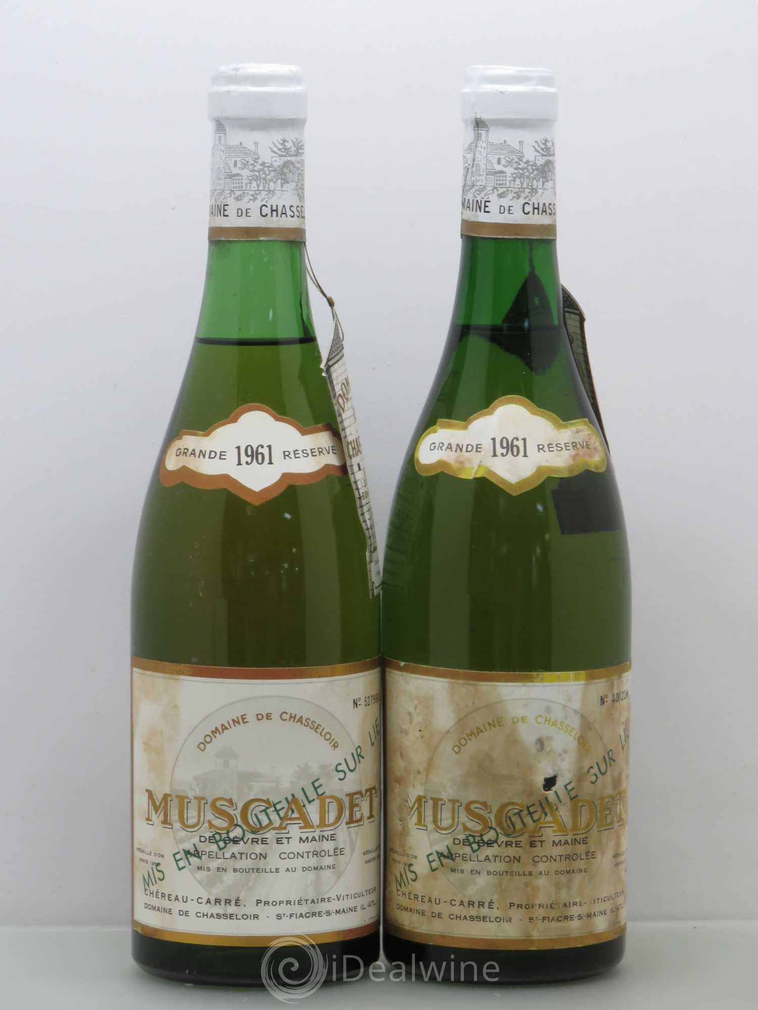 Divers Muscadet Chereau Carre Grand Réserve 1961 - Posten von 2 Flaschen - 0