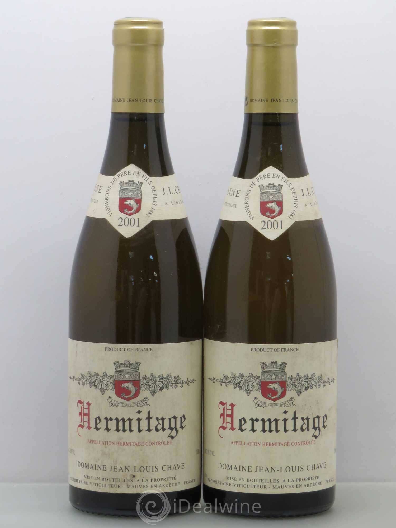 Hermitage Jean-Louis Chave 2001 - Lot de 2 bouteilles - 0