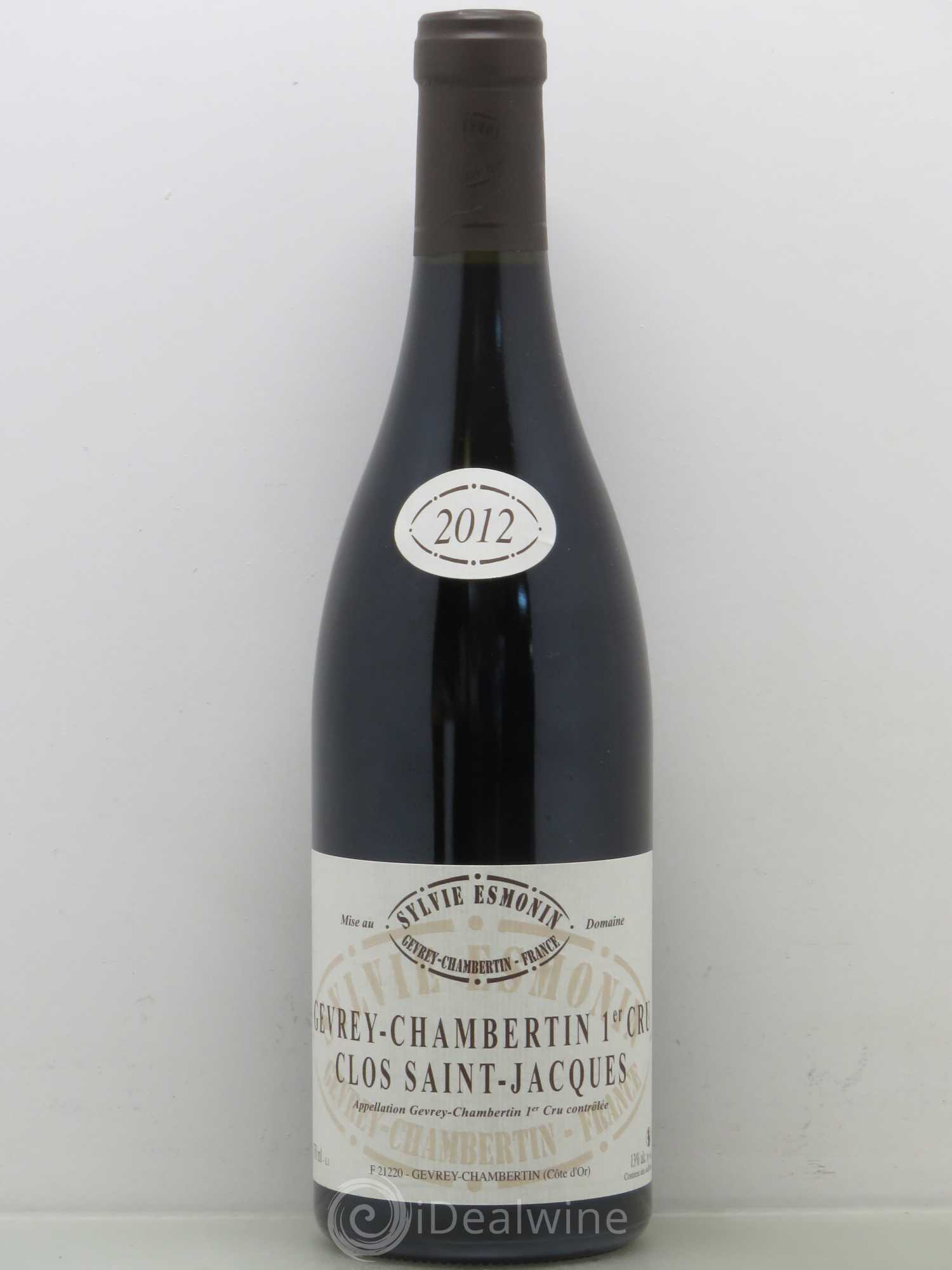Gevrey-Chambertin 1er Cru Clos Saint Jacques Sylvie Esmonin 2012 - Lot de 1 bouteille - 0