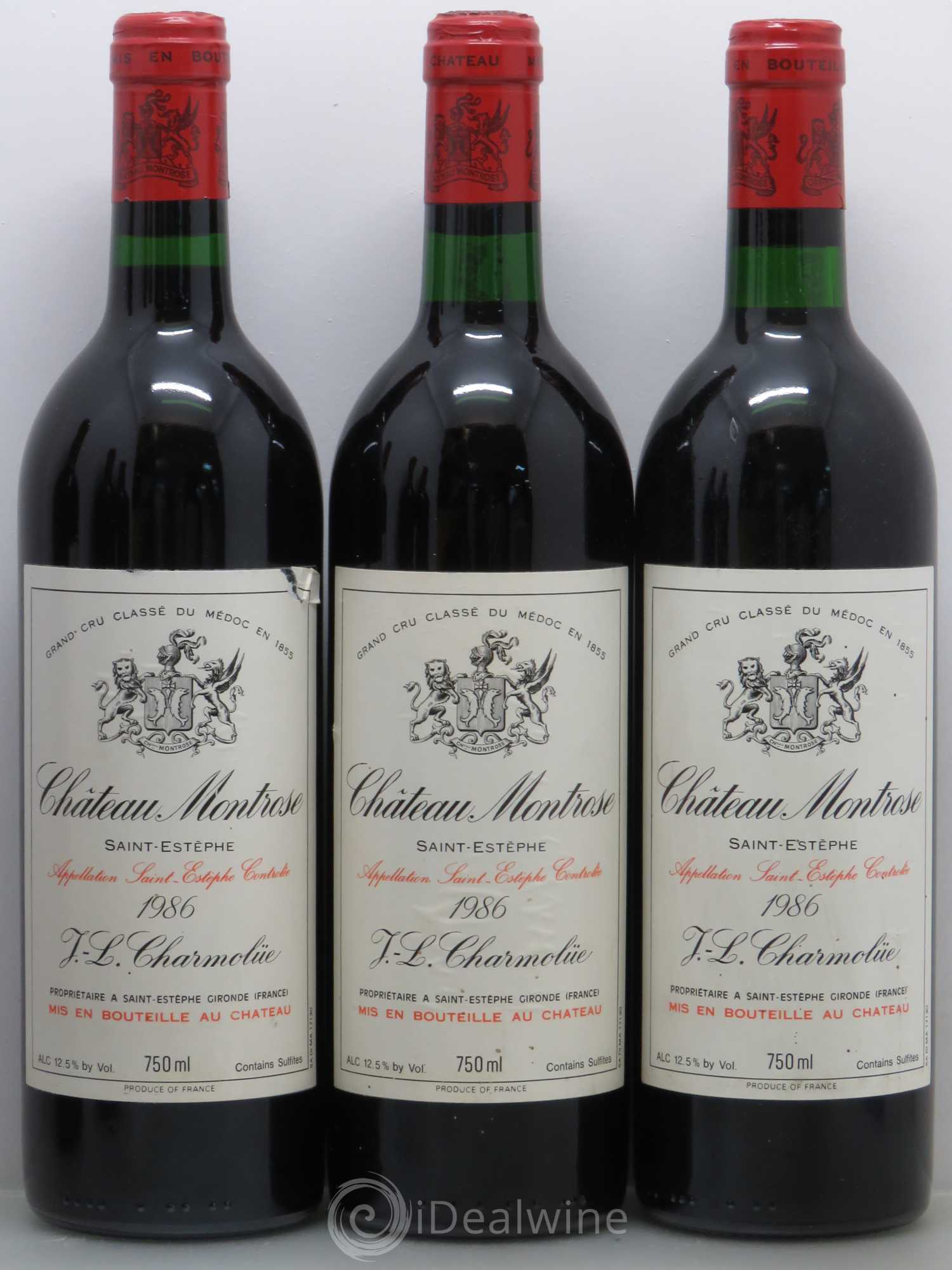 Château Montrose 2ème Grand Cru Classé 1986 - Lot de 6 bouteilles - 1