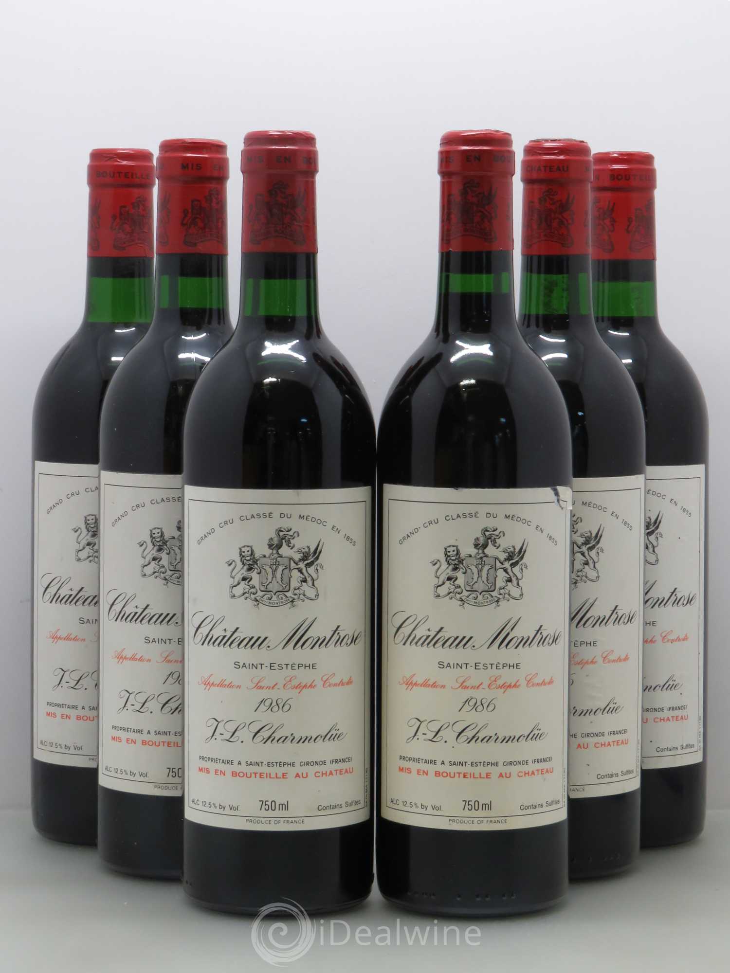Château Montrose 2ème Grand Cru Classé 1986 - Lot de 6 bouteilles - 0