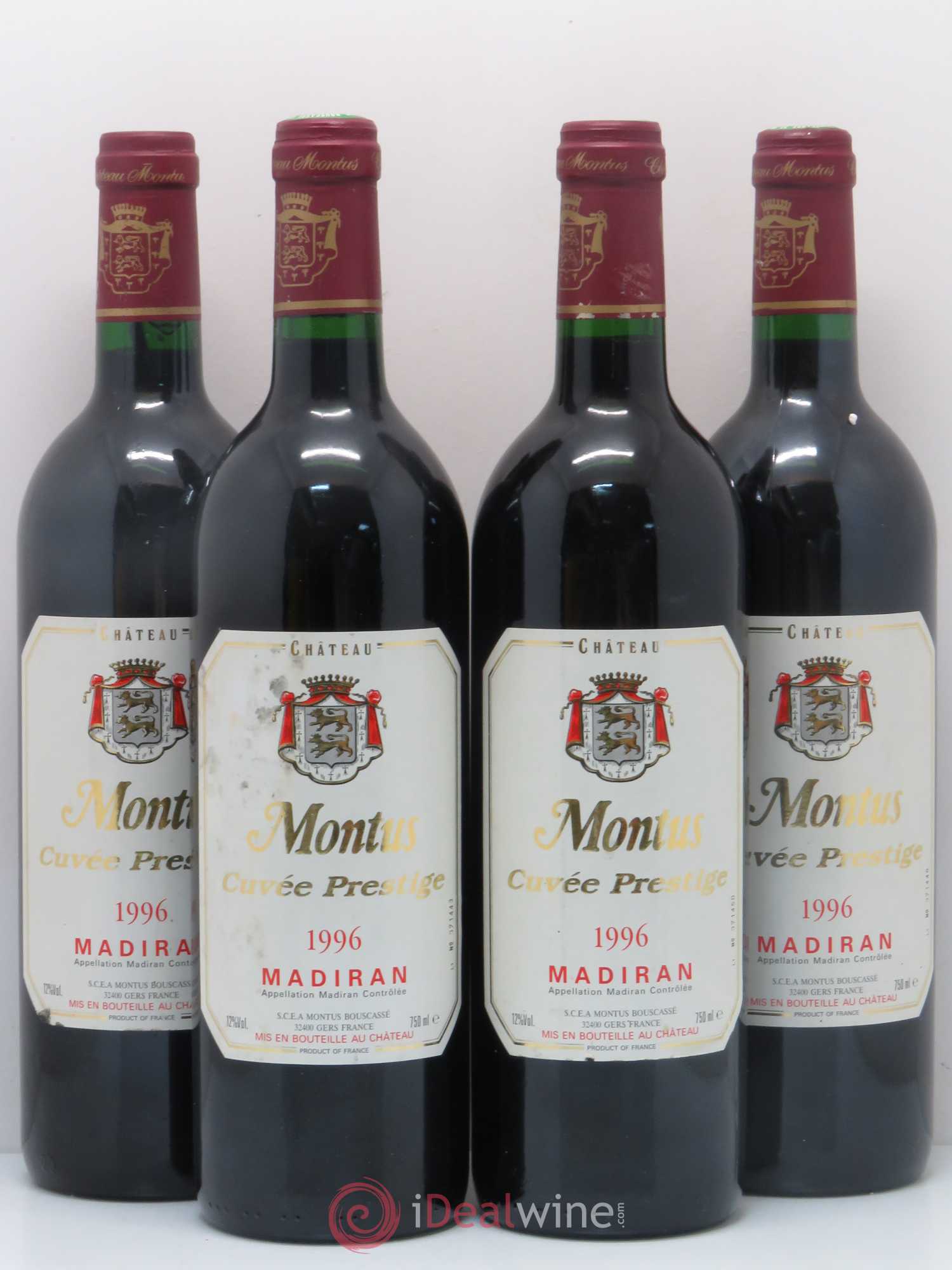 Madiran Château Montus-Prestige Alain Brumont 1996 - Lot de 4 bouteilles - 0