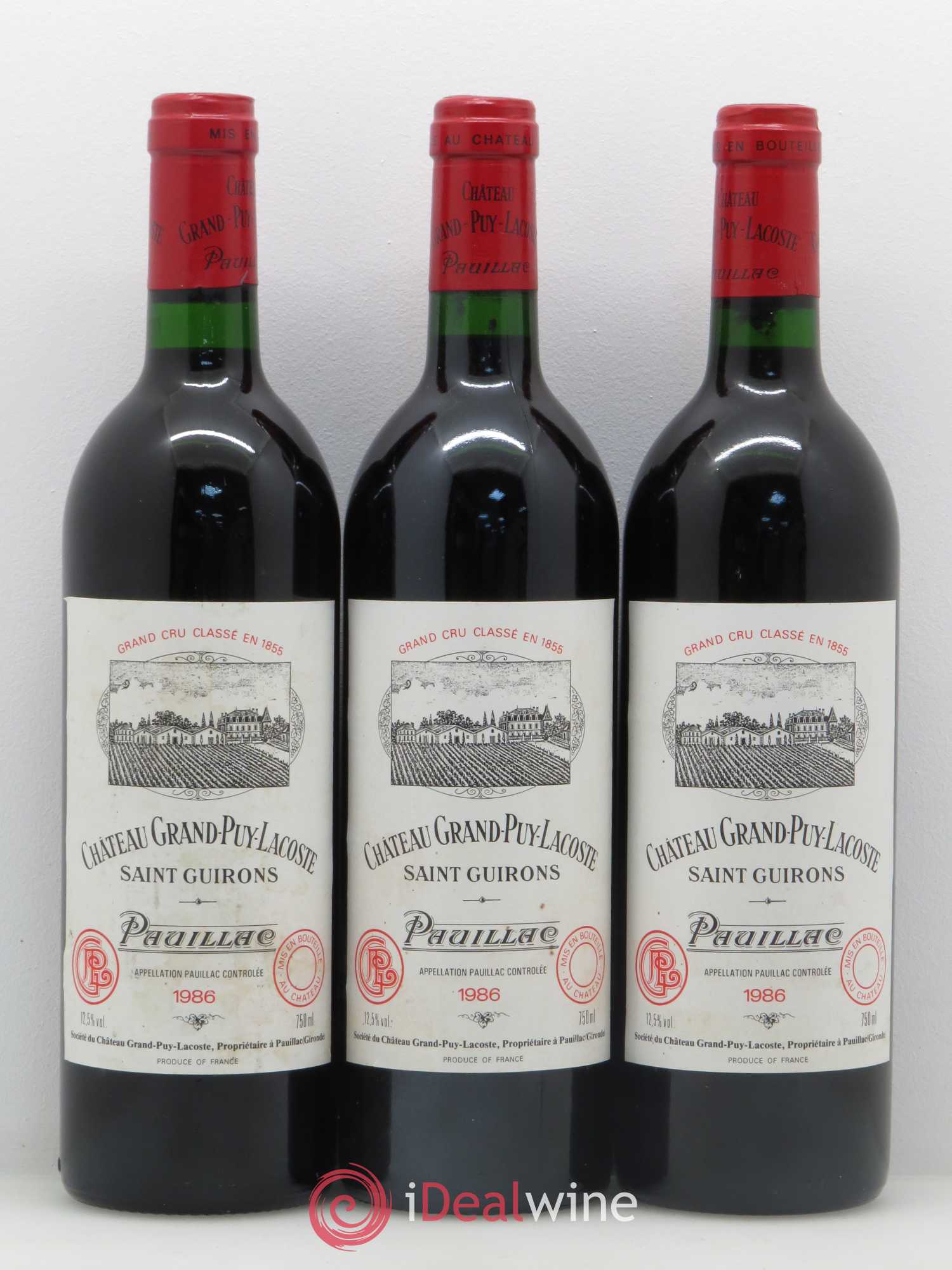 Château Grand Puy Lacoste 5ème Grand Cru Classé 1986 - Lot de 6 bouteilles - 2