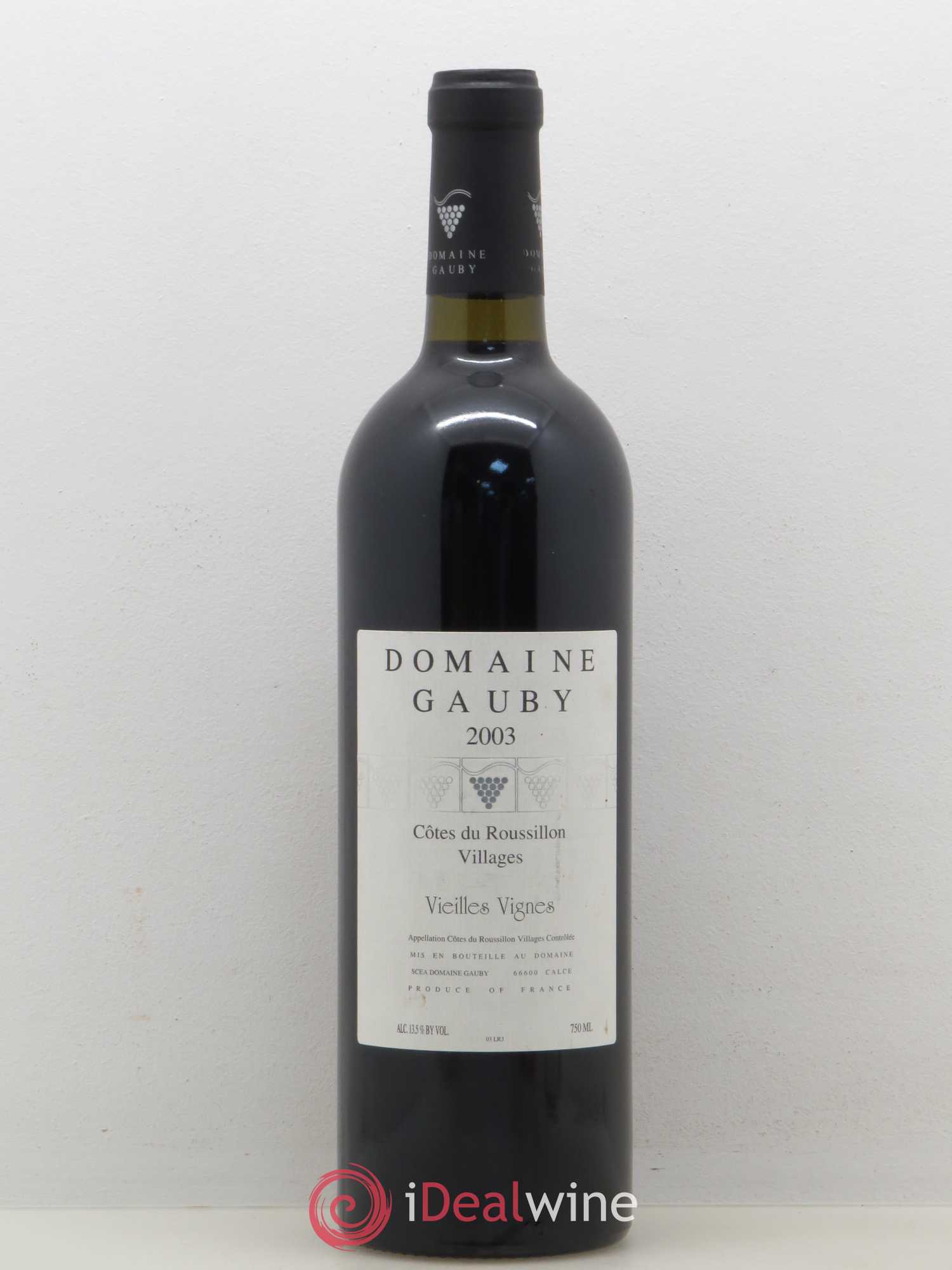 Côtes du Roussillon Villages Vieilles vignes Gauby (Domaine) 2003 - Lot de 1 bouteille - 0