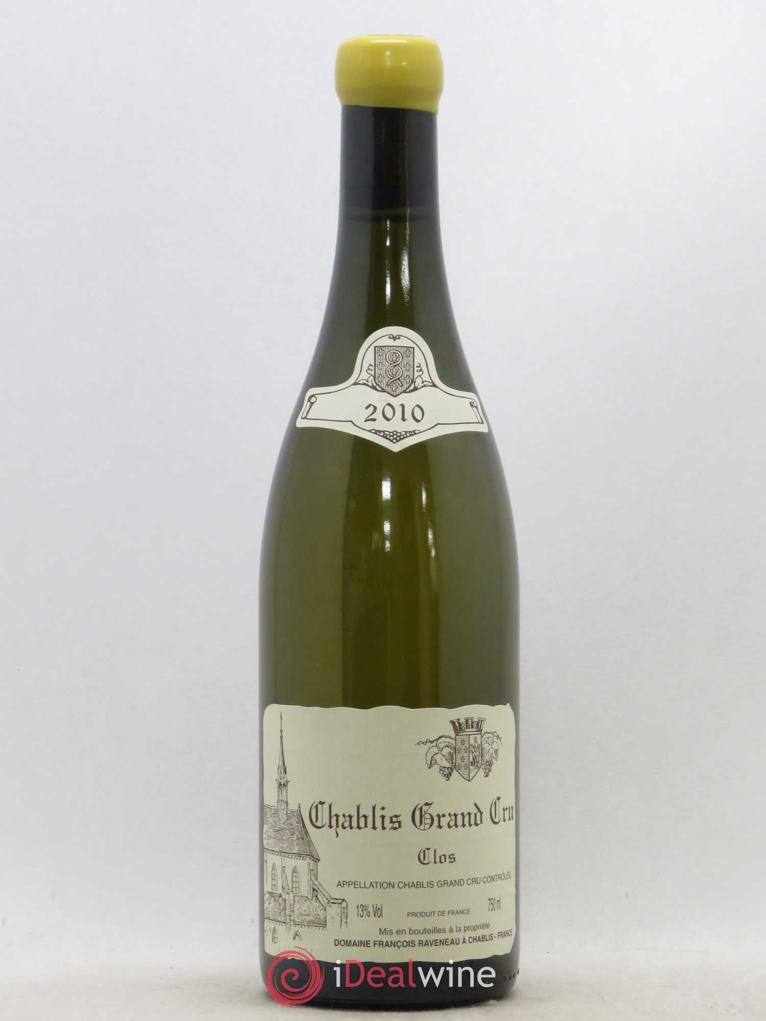 Chablis Grand Cru Clos Raveneau (Domaine) 2010 - Lot de 1 bouteille - 0