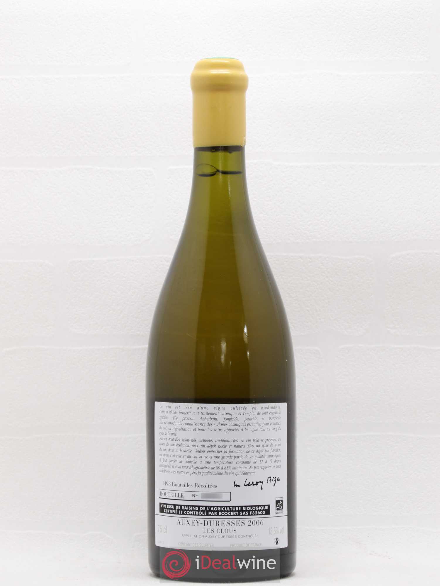 Auxey-Duresses Les Clous d'Auvenay (Domaine) 2006 - Lot de 1 bouteille - 1