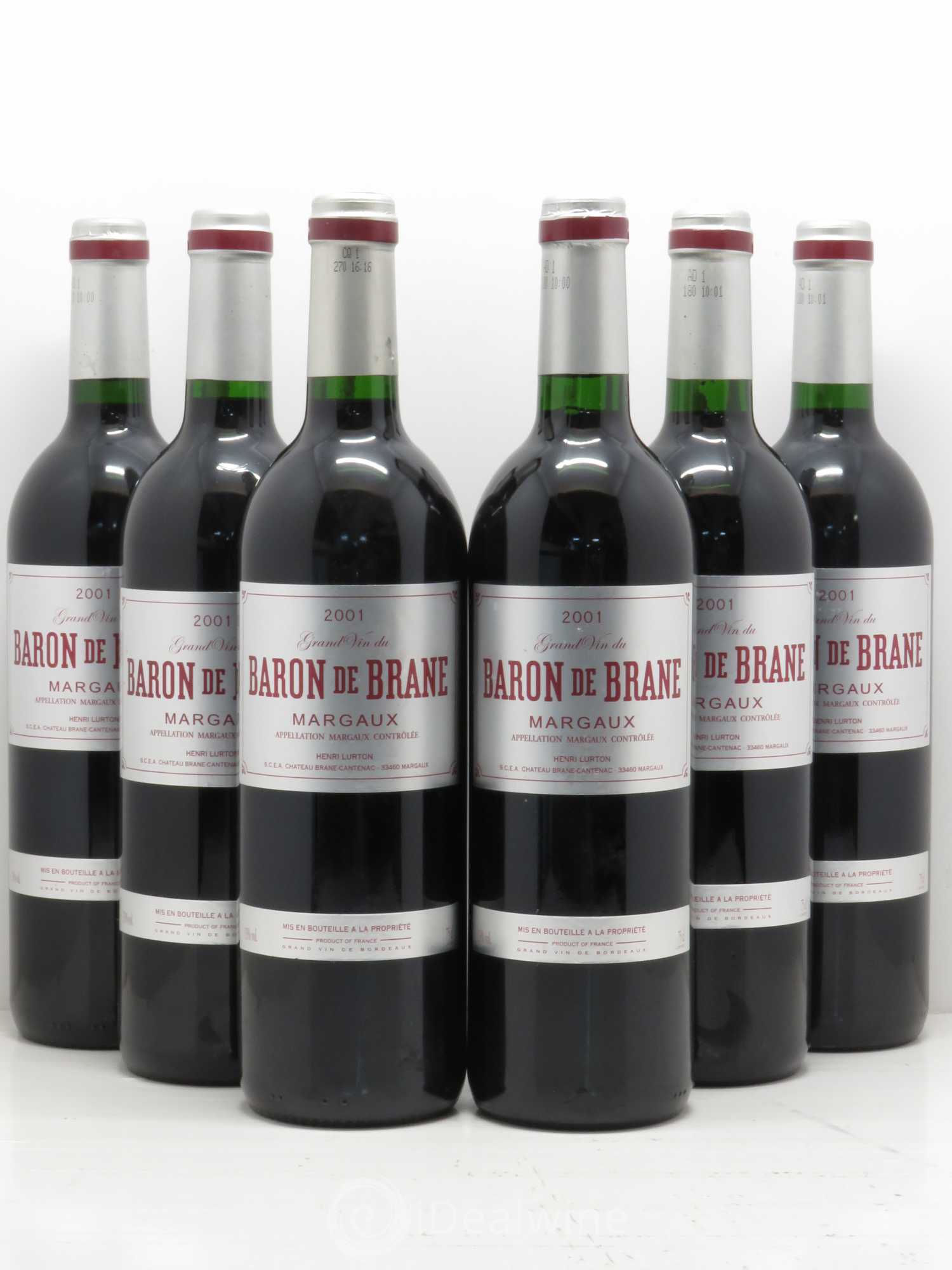 Baron de Brane Second Vin 2001 - Lot de 6 bouteilles - 0