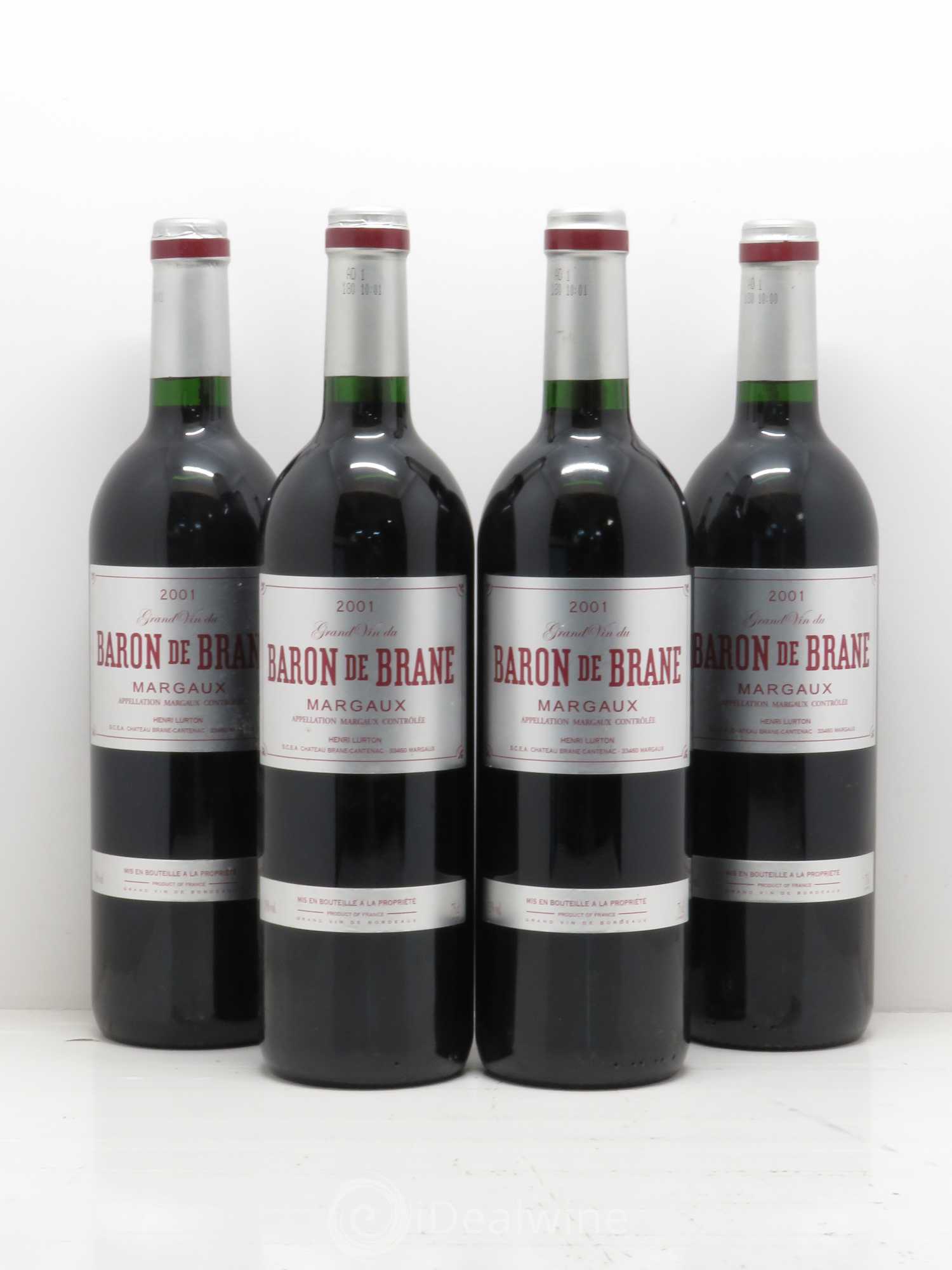 Baron de Brane Second Vin 2001 - Lot de 4 bouteilles - 0