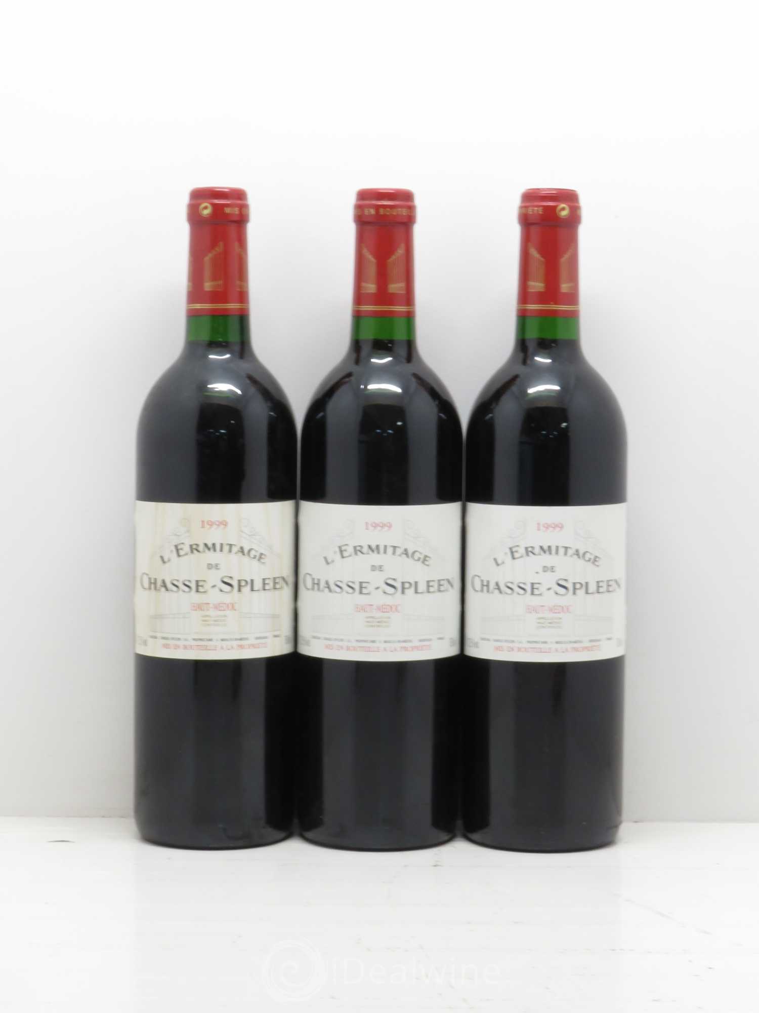 Héritage (Ermitage) de Chasse Spleen 1999 - Lot de 3 bouteilles - 0
