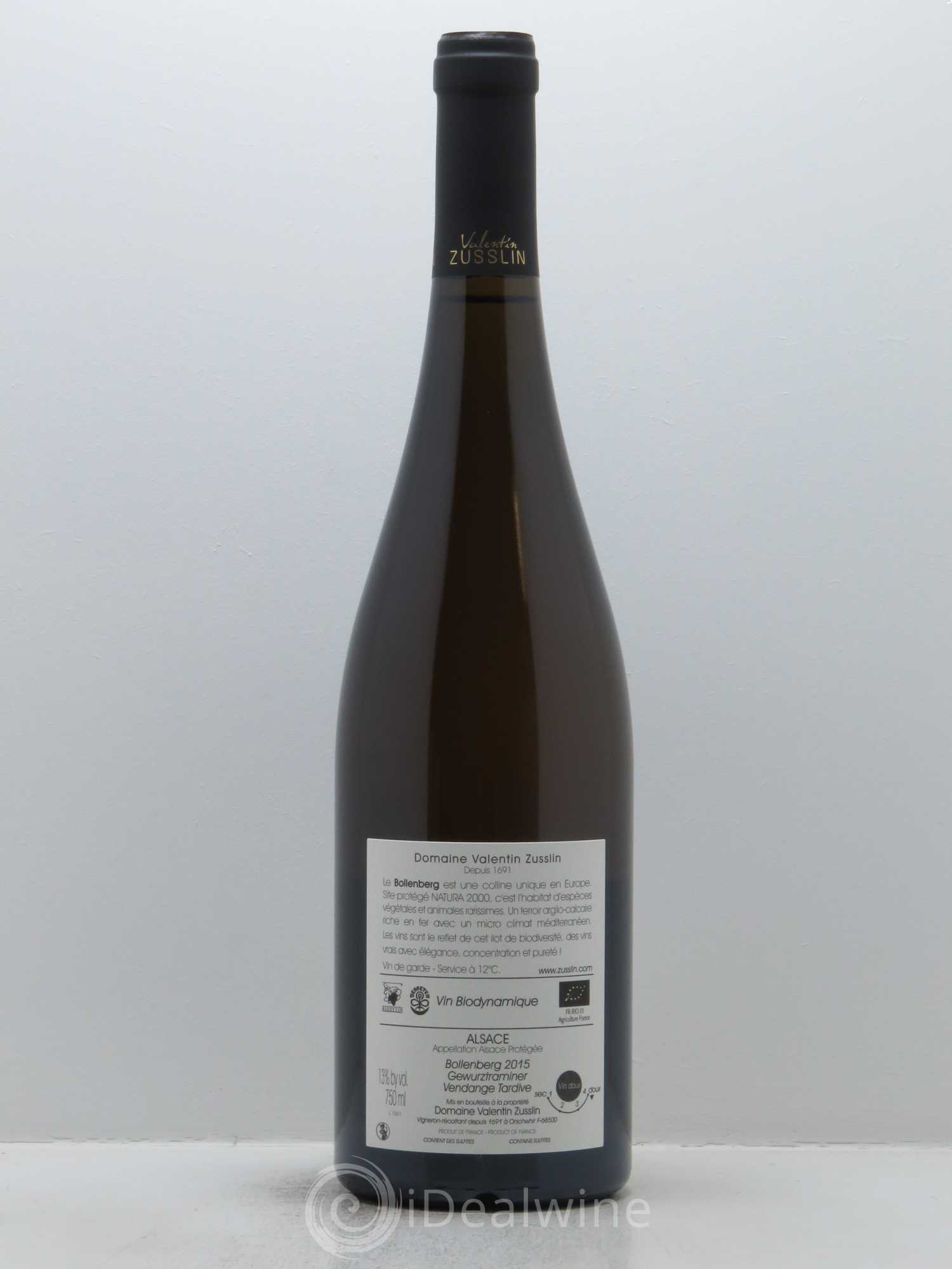 Alsace Gewurztraminer Bollenberg Vendanges Tardives Valentin Zusslin (Domaine) 2015 - Posten von 1 Flasche - 1
