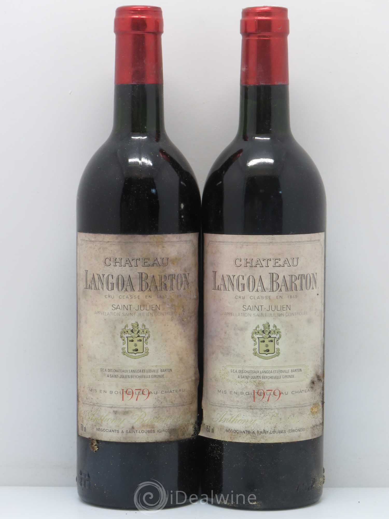 Château Langoa Barton 3ème Grand Cru Classé 1979 - Lot de 2 bouteilles - 0