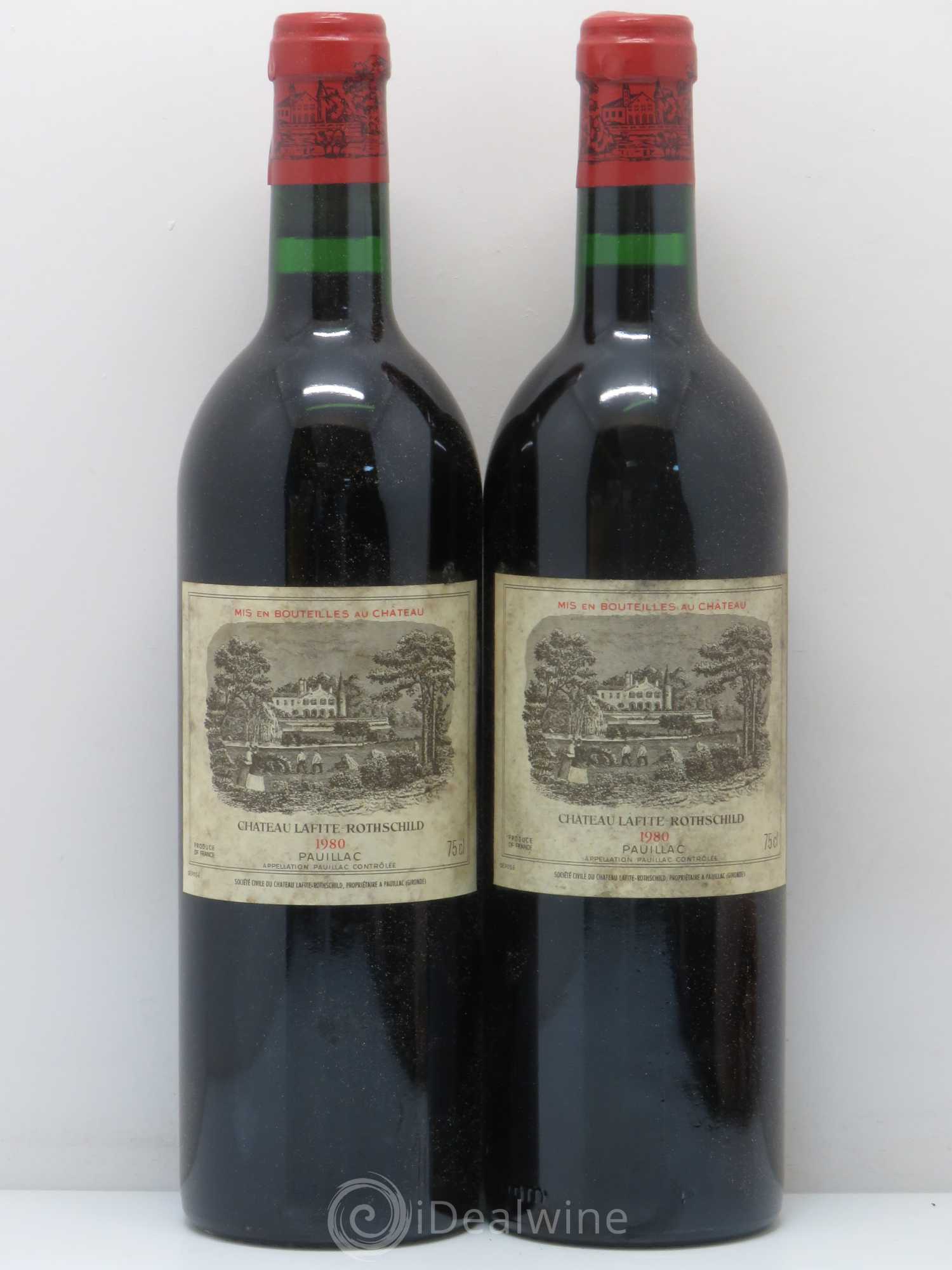 Château Lafite Rothschild 1er Grand Cru Classé 1980 - Lot de 2 bouteilles - 0