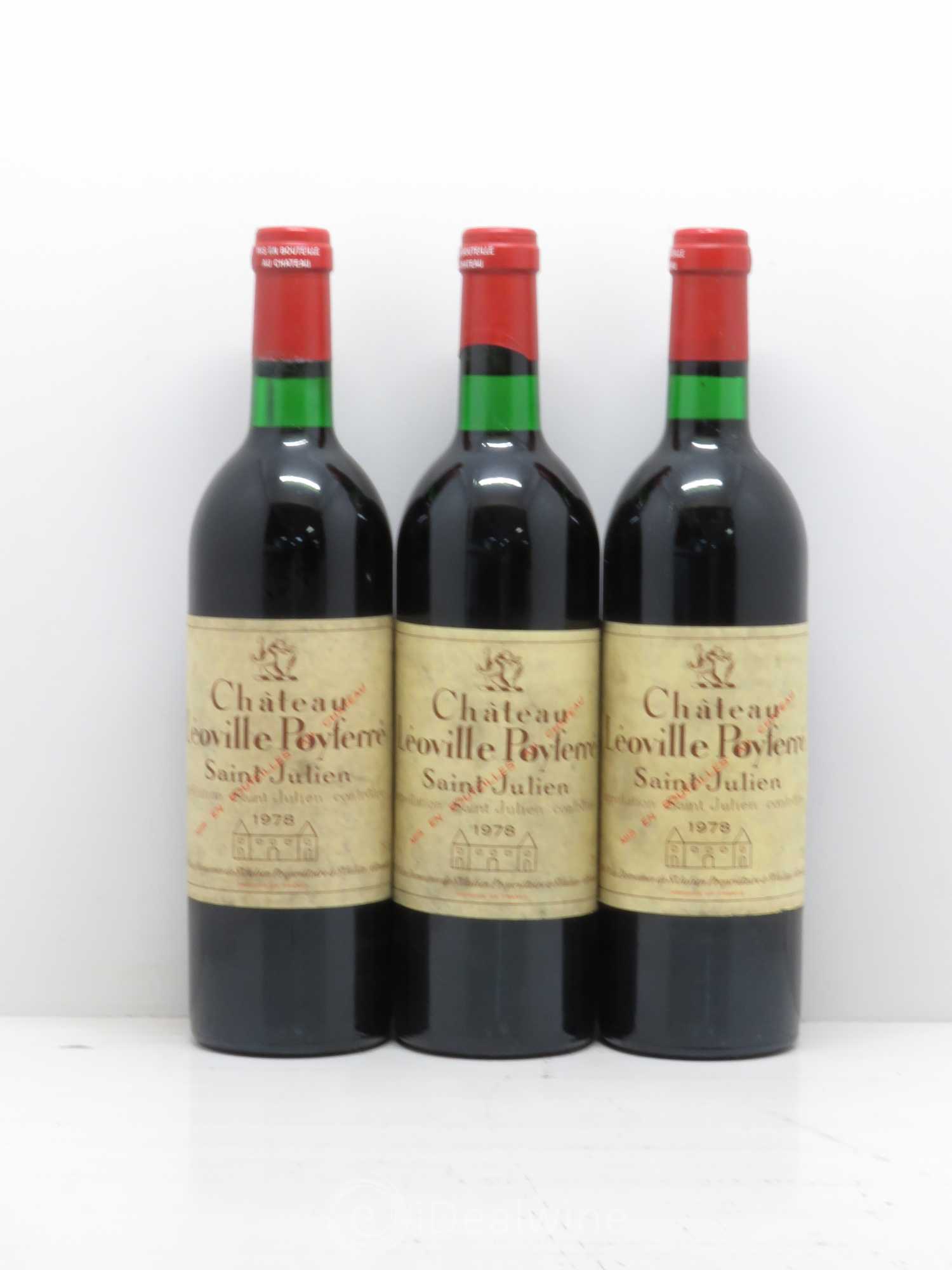 Château Léoville Poyferré 2ème Grand Cru Classé 1978 - Lot de 3 bouteilles - 0