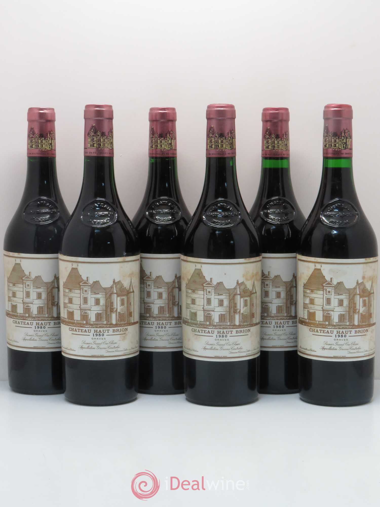Château Haut Brion 1er Grand Cru Classé 1980 - Lot de 6 bouteilles - 0
