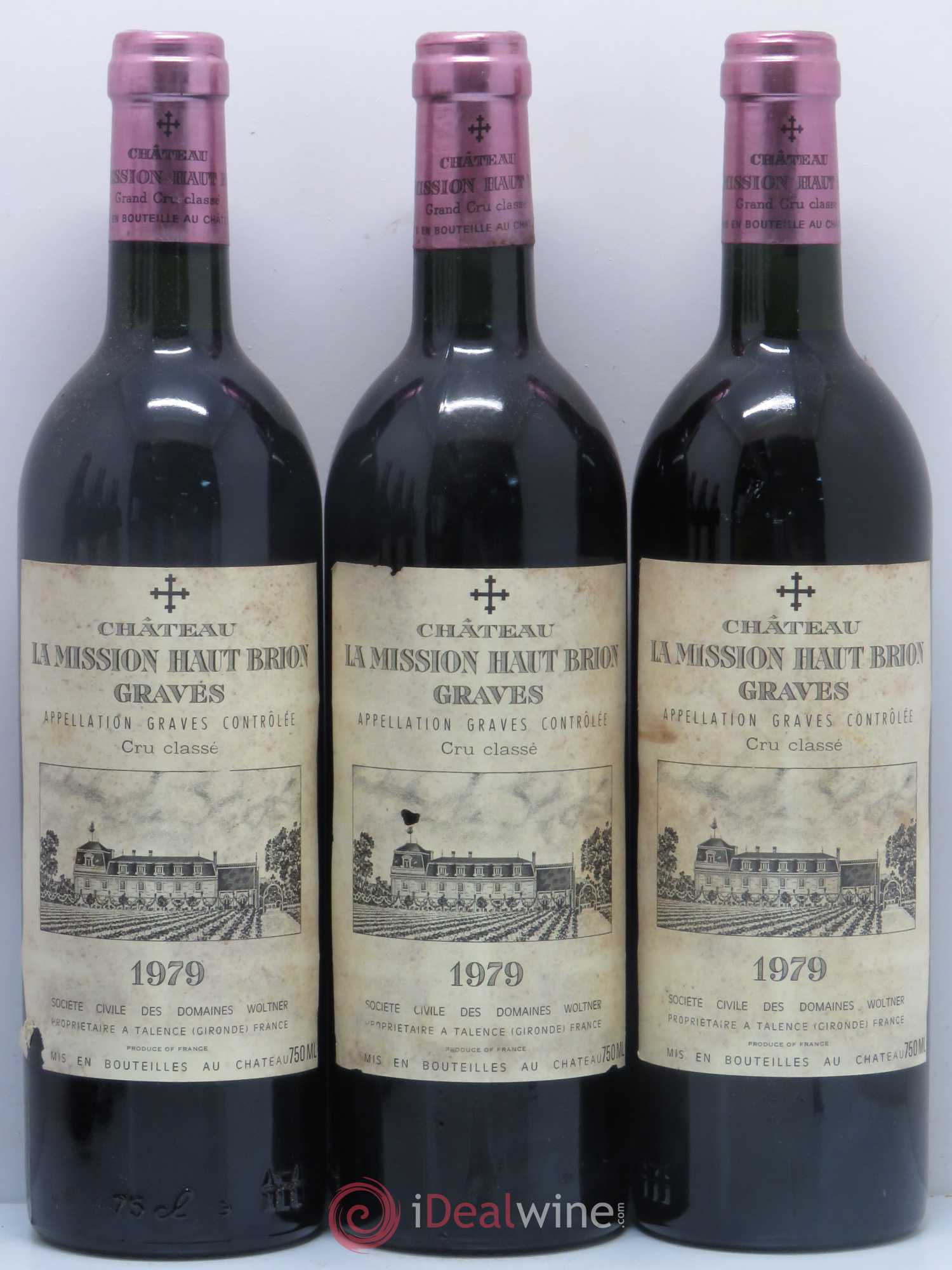 Château la Mission Haut-Brion Cru Classé de Graves 1979 - Lot de 6 bouteilles - 1