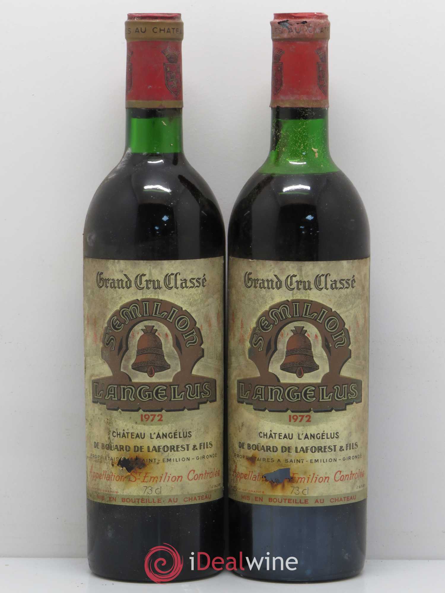 Château Angélus 1er Grand Cru Classé A 1972 - Lot de 2 bouteilles - 0