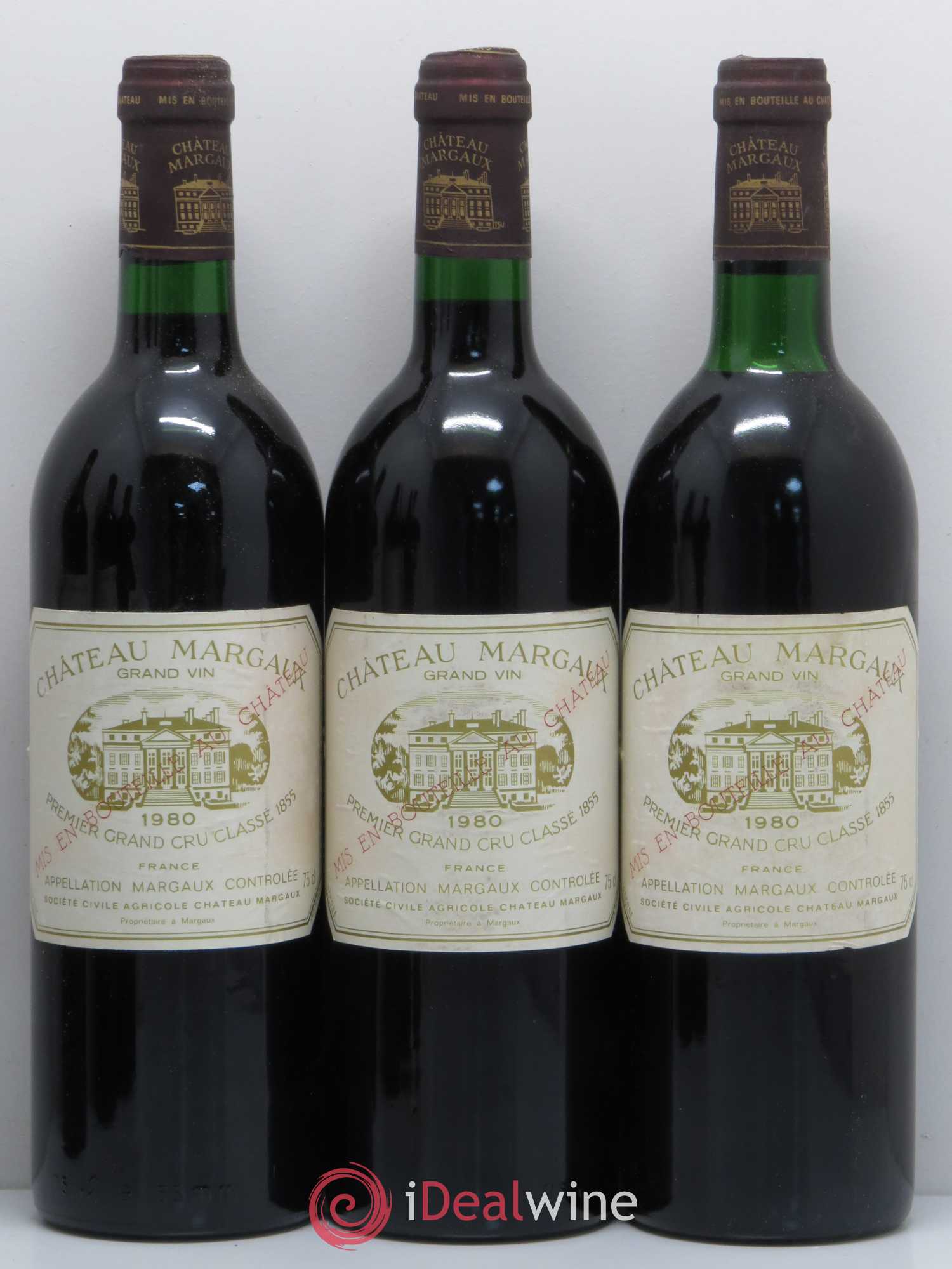 Château Margaux 1er Grand Cru Classé 1980 - Lot de 6 bouteilles - 1