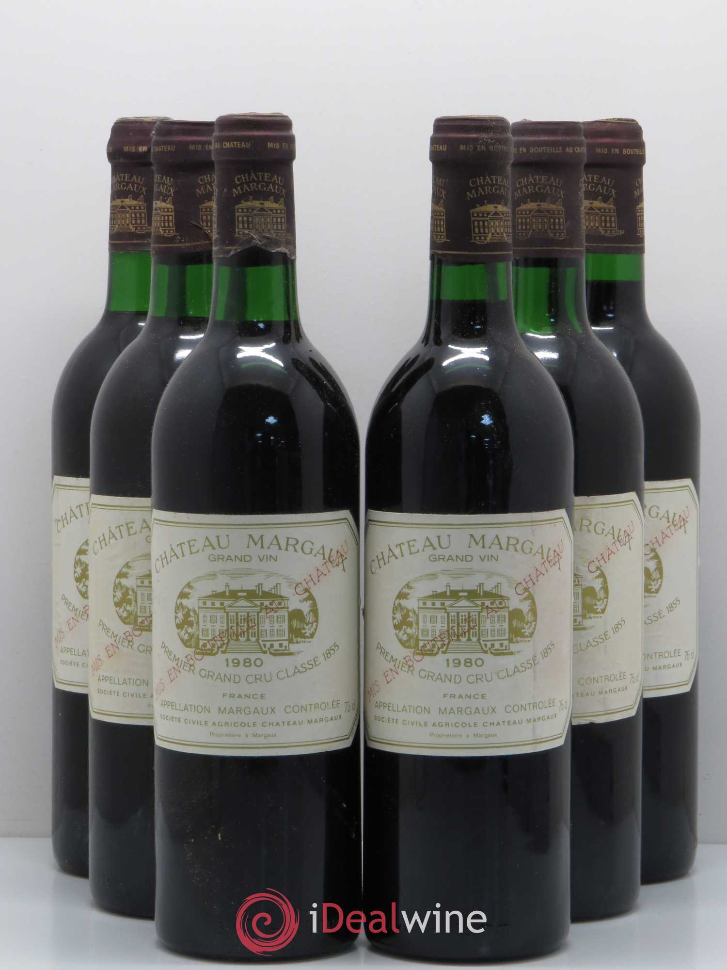 Château Margaux 1er Grand Cru Classé 1980 - Lot de 6 bouteilles - 0