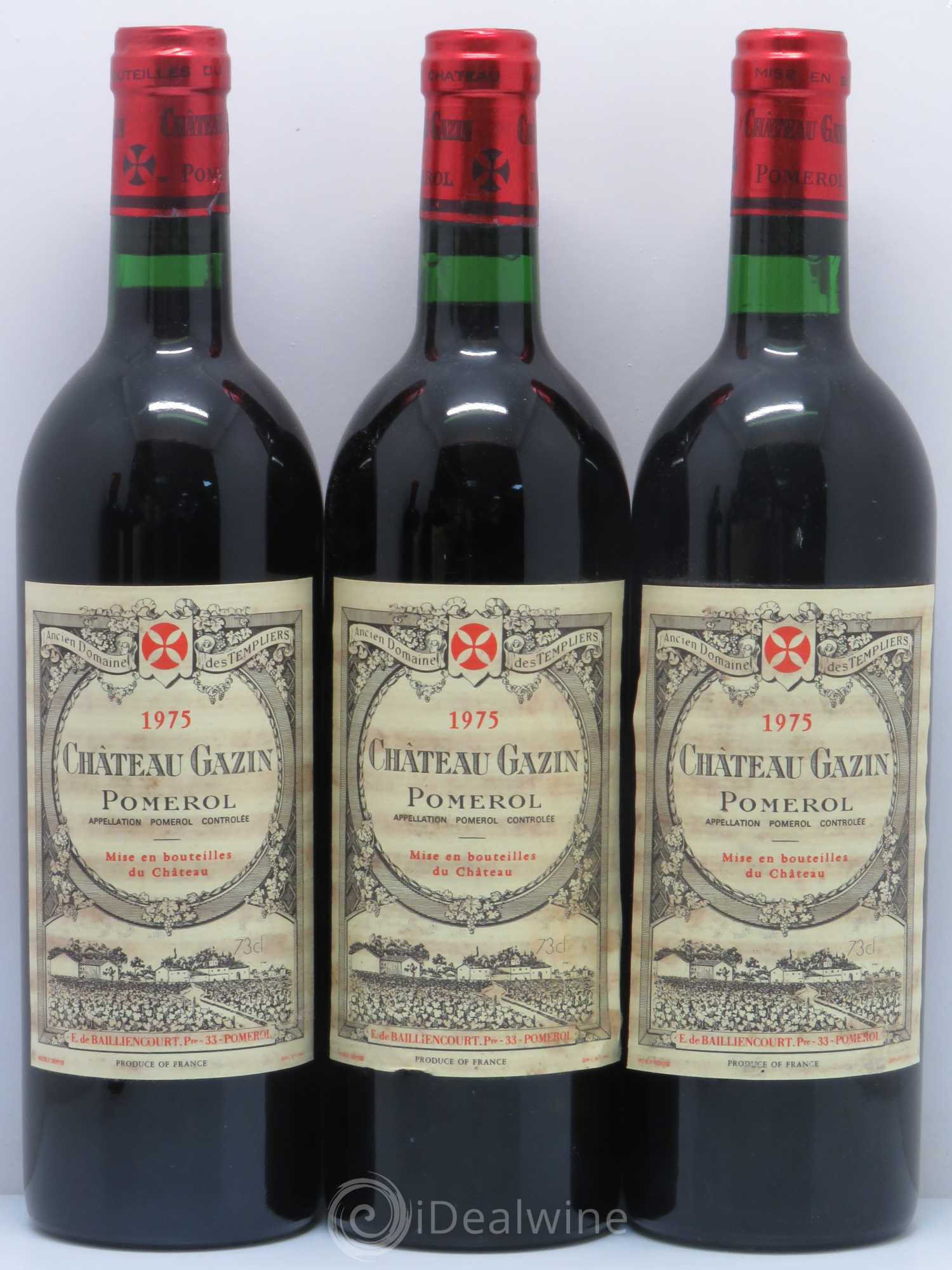 Château Gazin 1975 - Lot de 6 bouteilles - 1