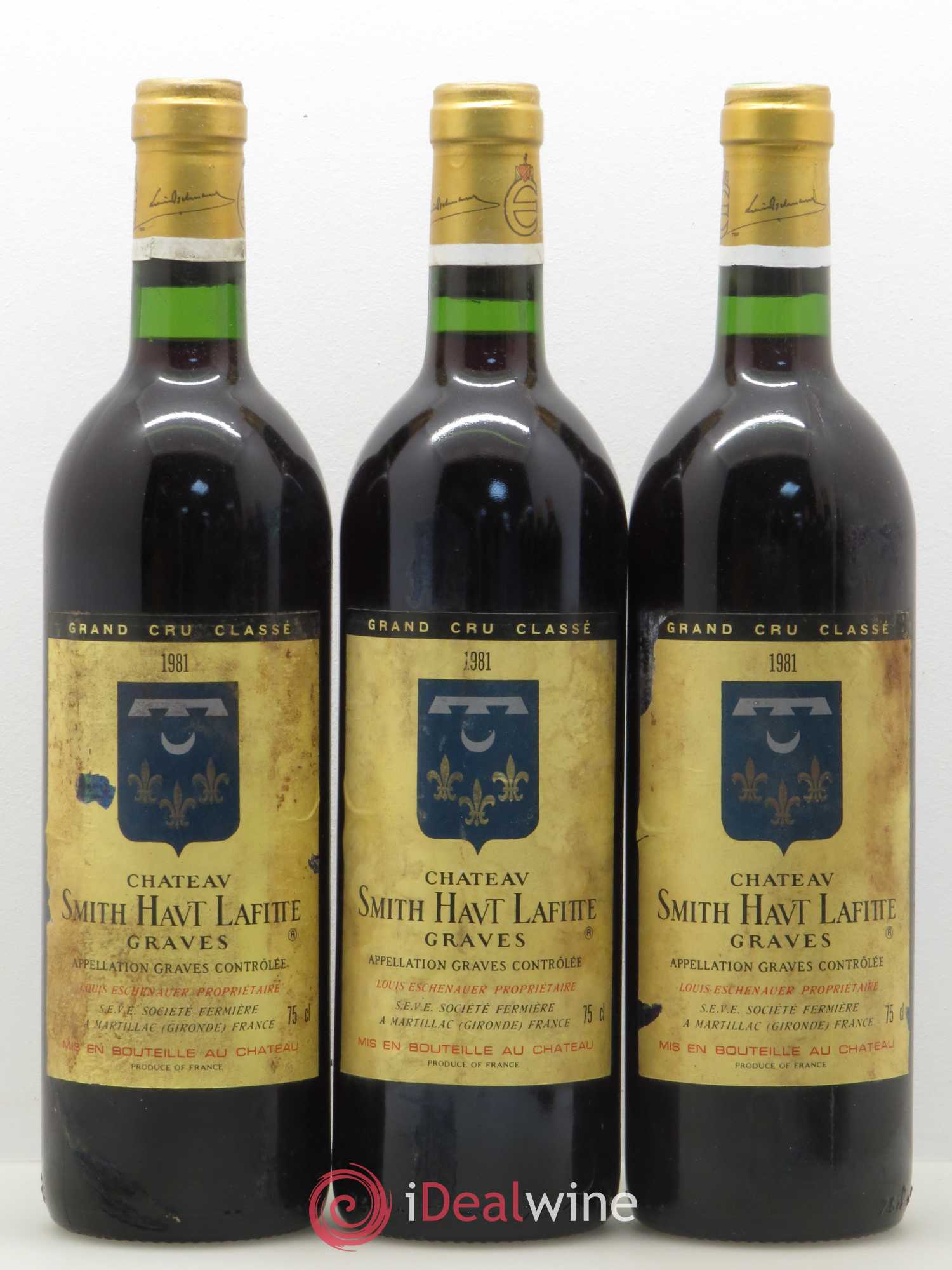 Château Smith Haut Lafitte Cru Classé de Graves 1981 - Lot de 6 bouteilles - 1