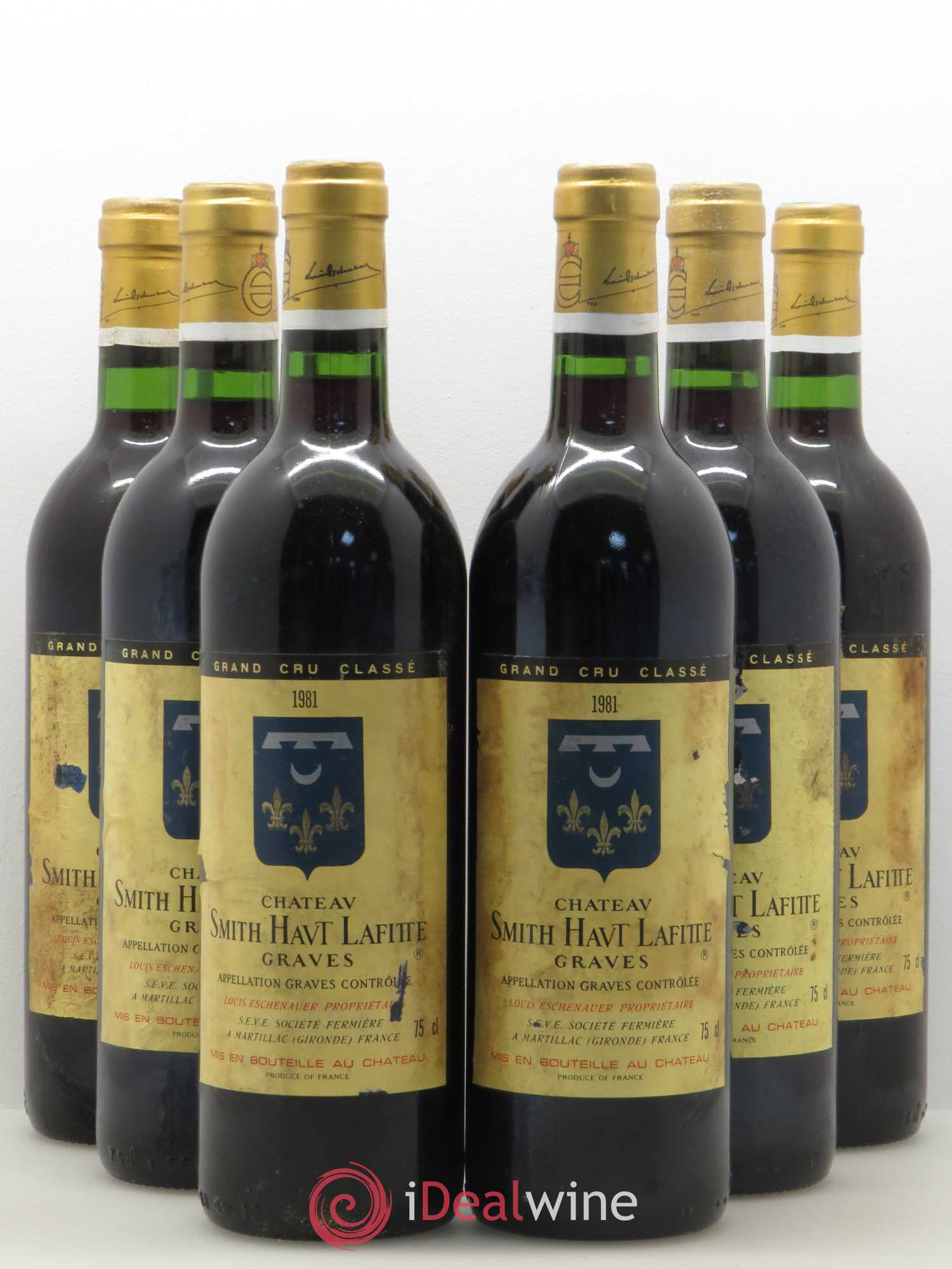 Château Smith Haut Lafitte Cru Classé de Graves 1981 - Lot de 6 bouteilles - 0