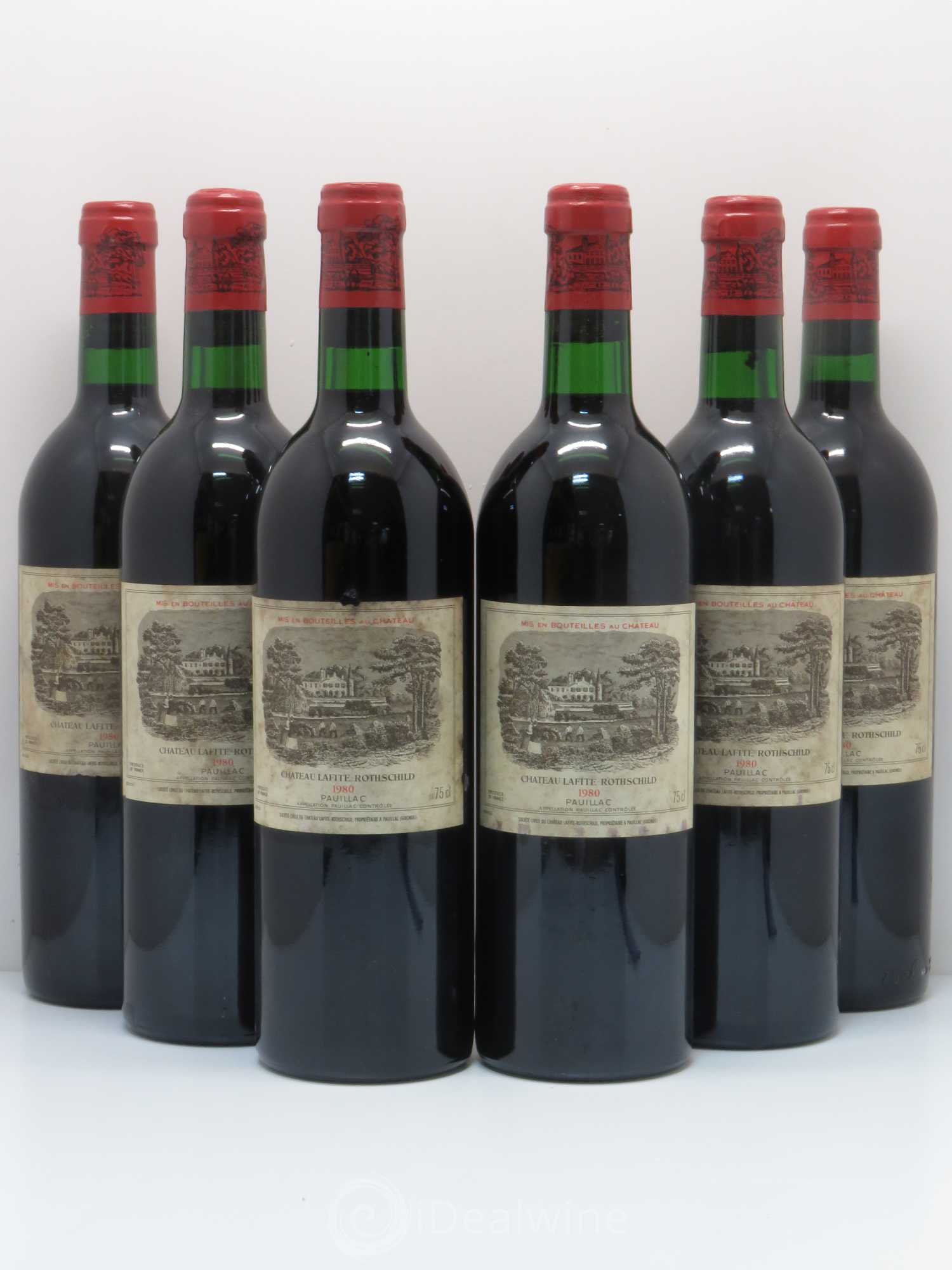 Château Lafite Rothschild 1er Grand Cru Classé 1980 - Lot de 6 bouteilles - 0