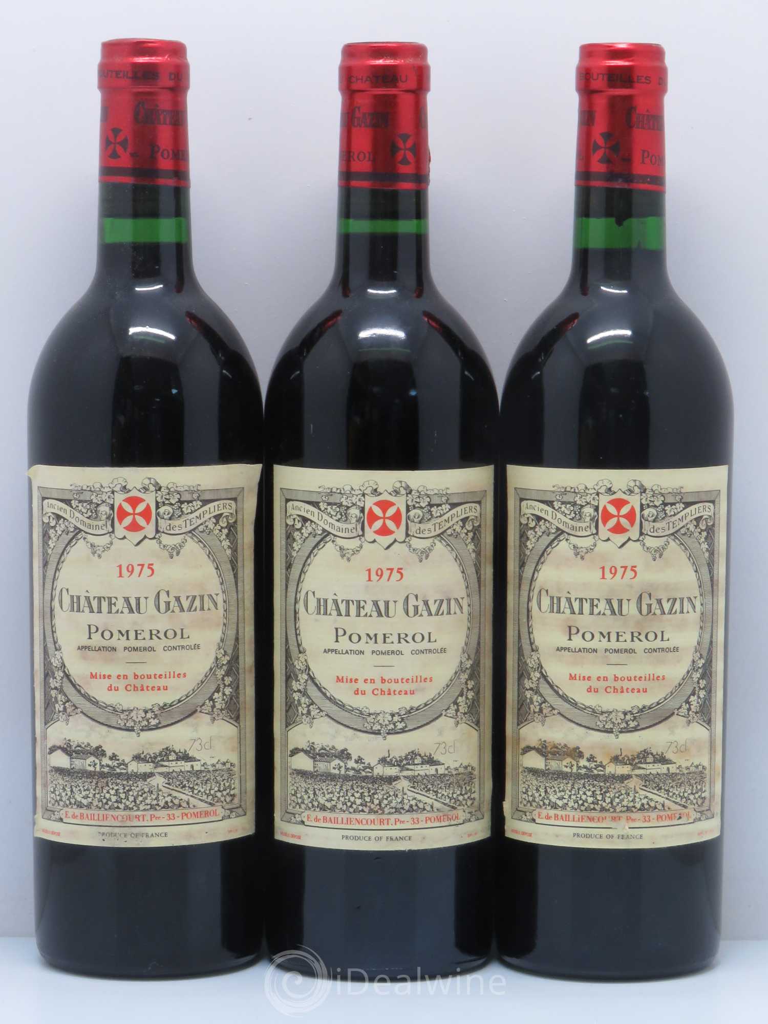 Château Gazin 1975 - Lot de 3 bouteilles - 0