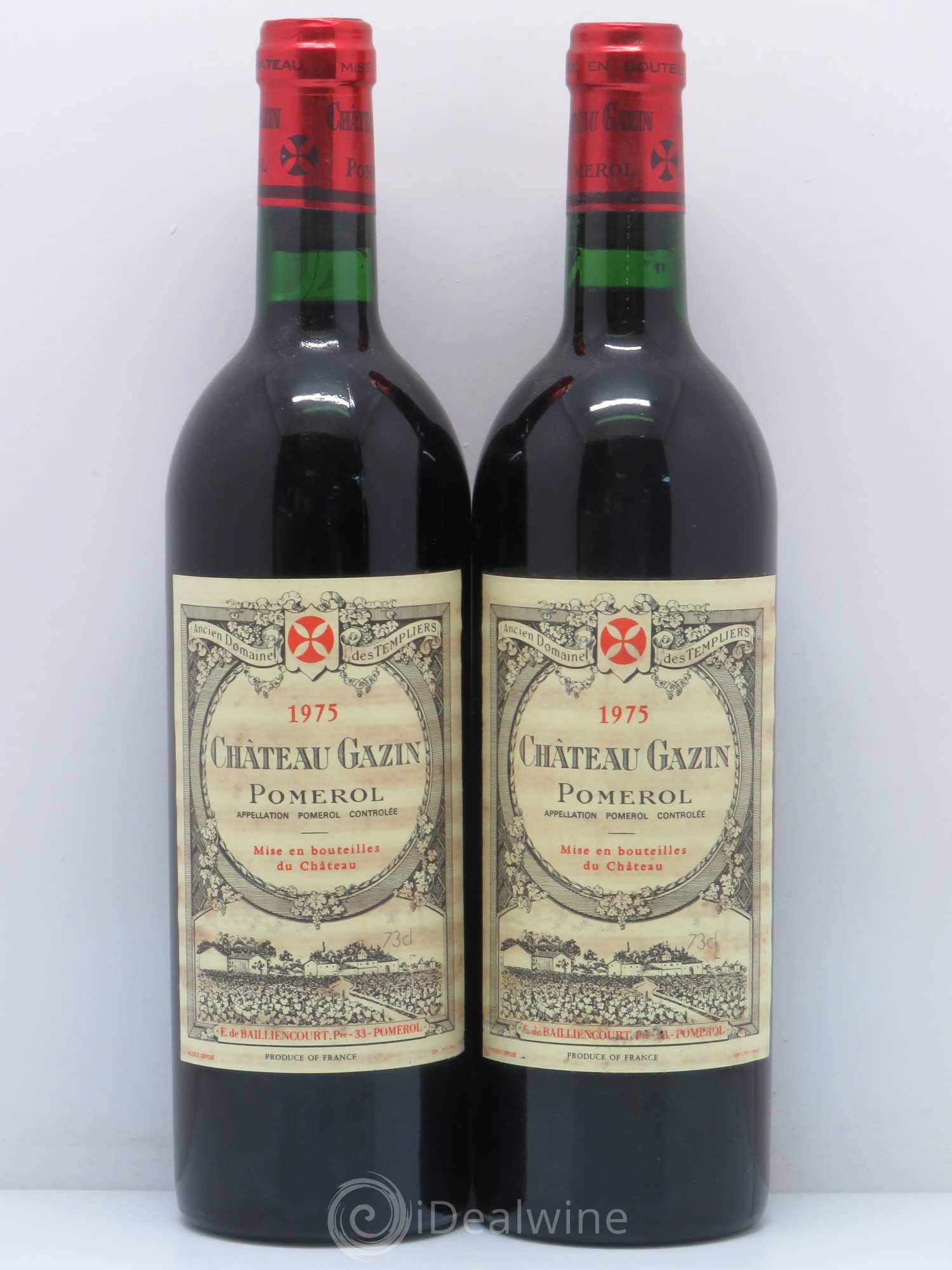 Château Gazin 1975 - Lot de 2 bouteilles - 0