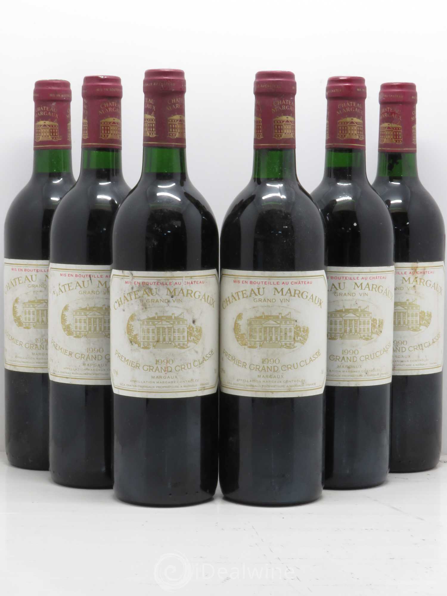 Château Margaux 1er Grand Cru Classé 1990 - Lot de 6 bouteilles - 0