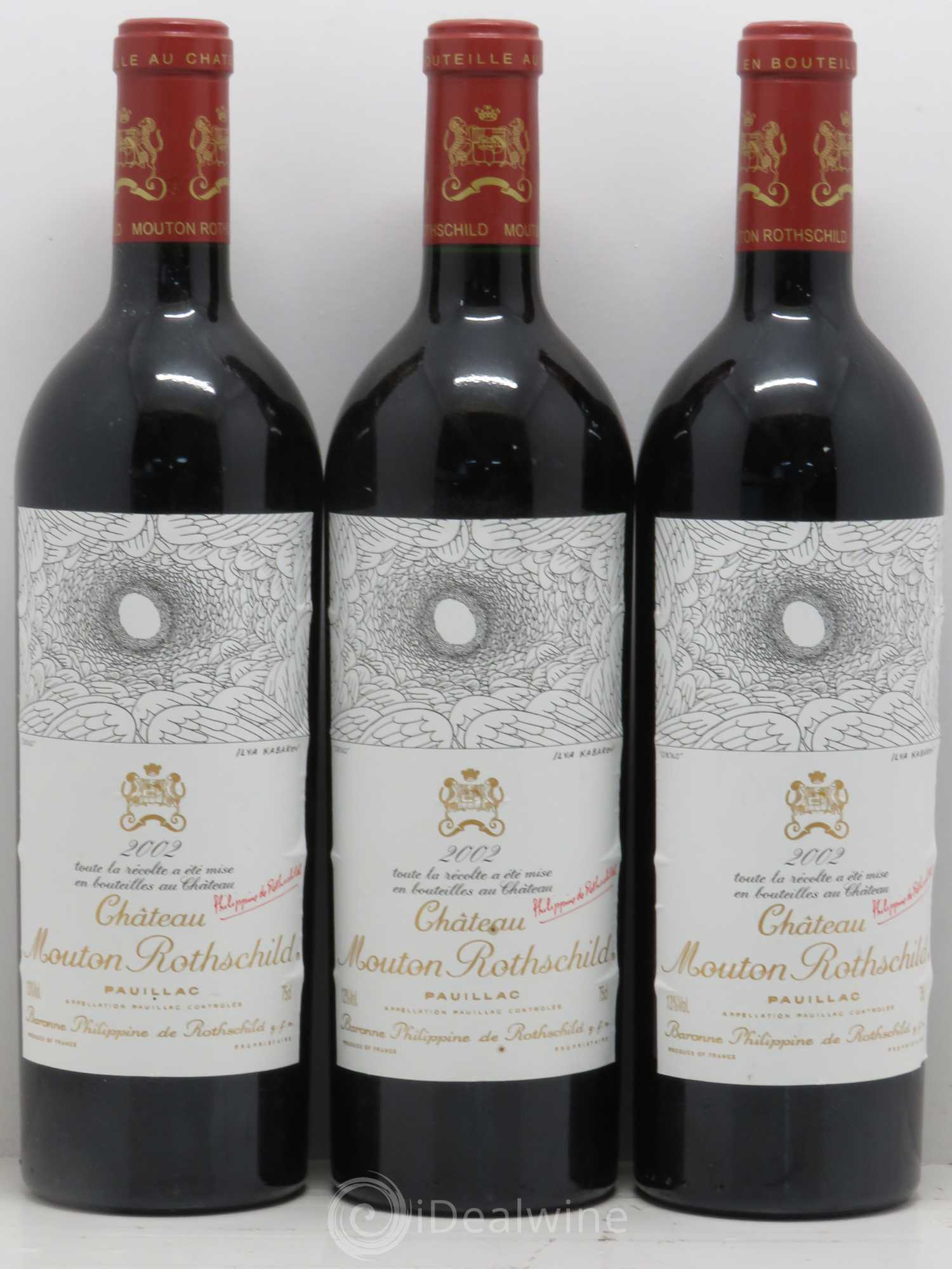 Château Mouton Rothschild 1er Grand Cru Classé 2002 - Lot de 6 bouteilles - 1