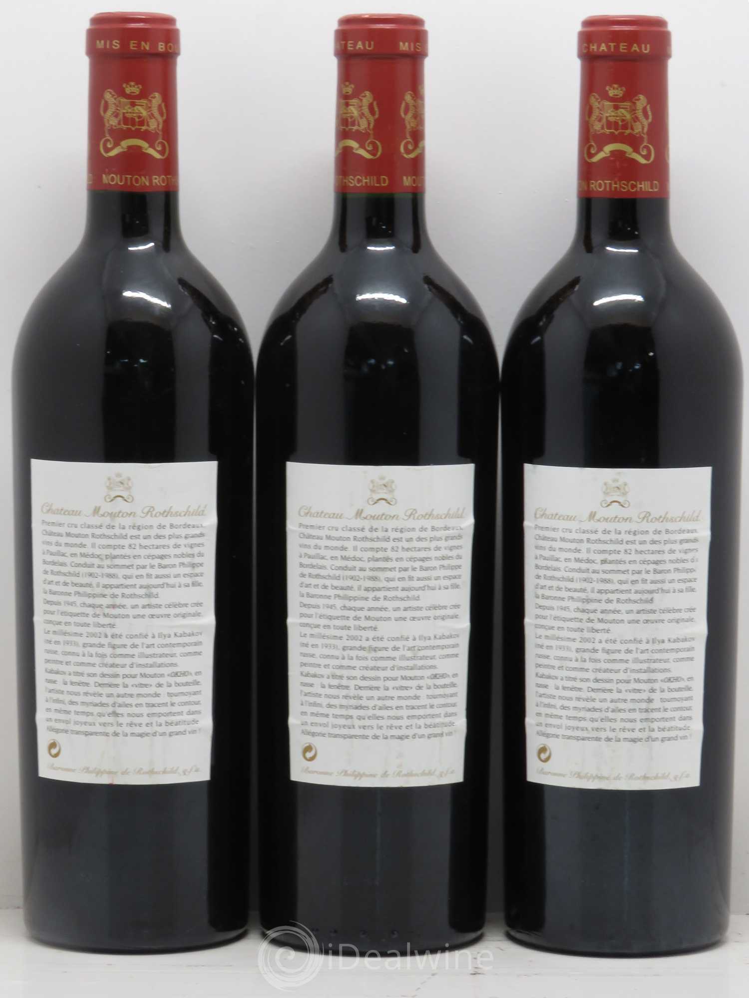 Château Mouton Rothschild 1er Grand Cru Classé 2002 - Lot de 6 bouteilles - 2