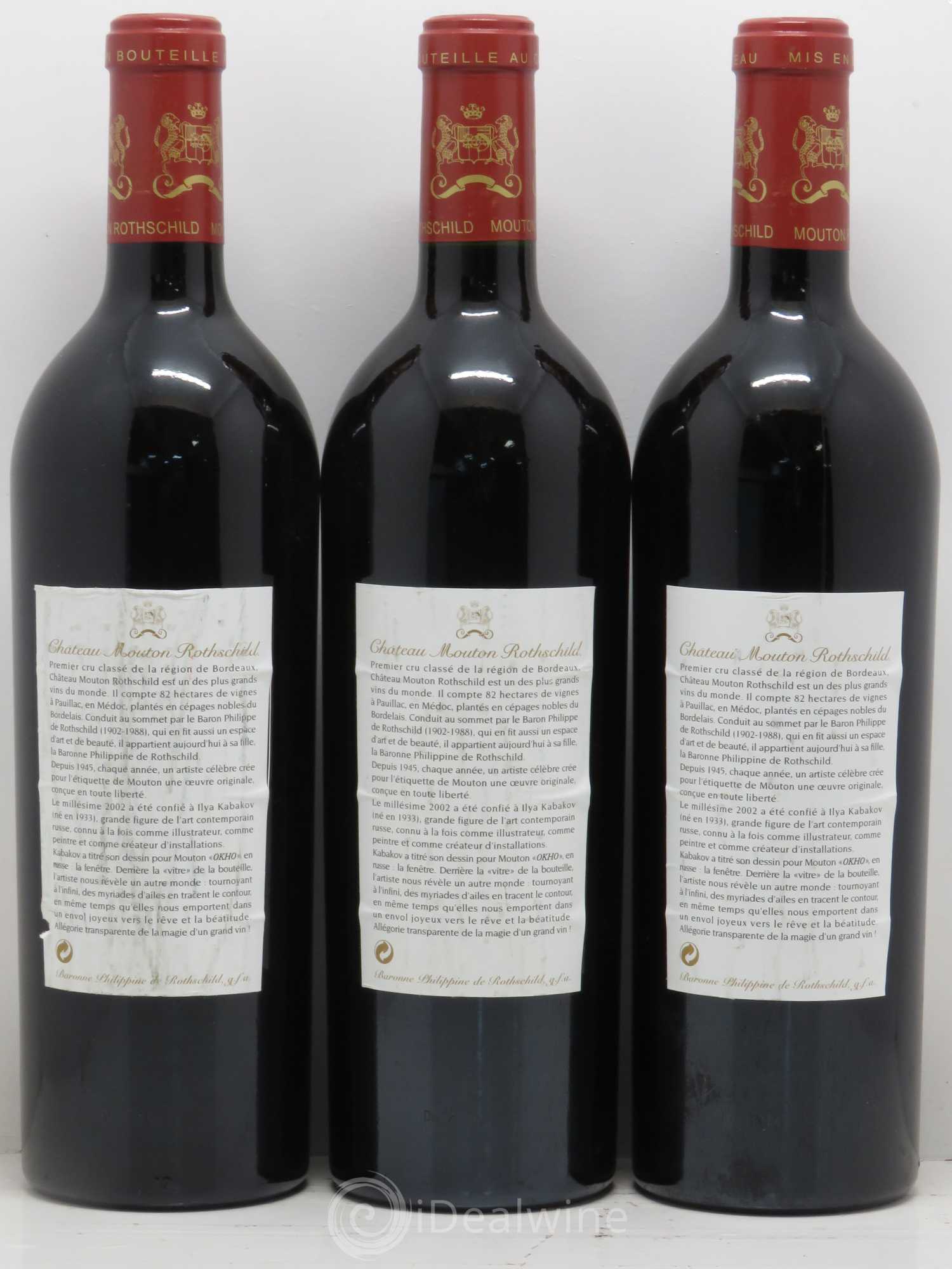 Château Mouton Rothschild 1er Grand Cru Classé 2002 - Lot de 6 bouteilles - 4