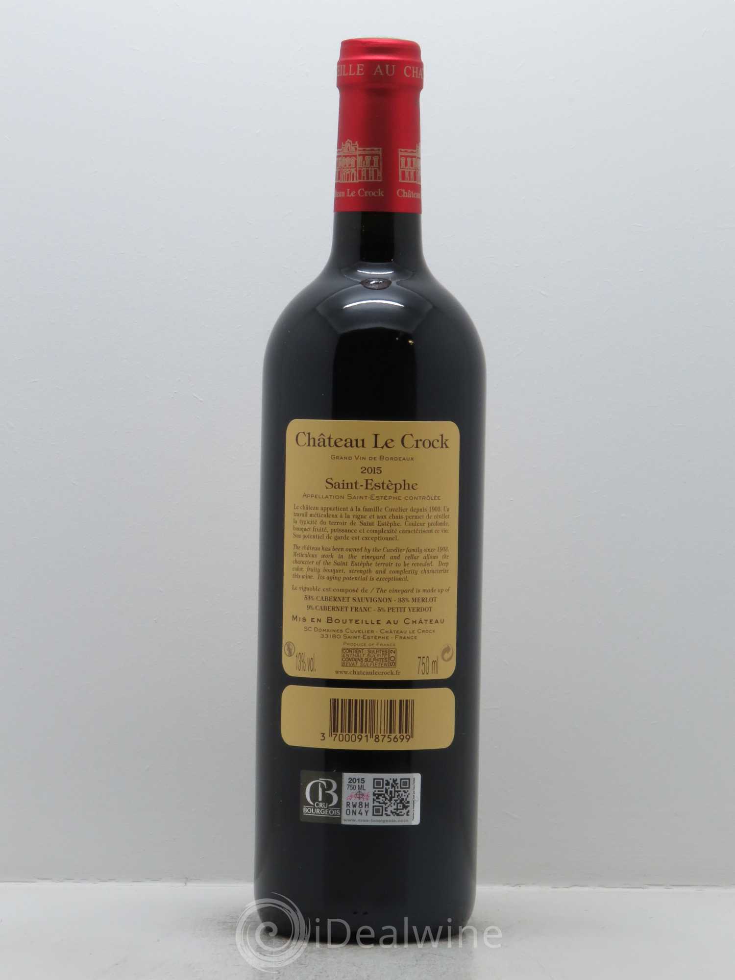 Château le Crock Cru Bourgeois 2015 - Lot de 1 bouteille - 1