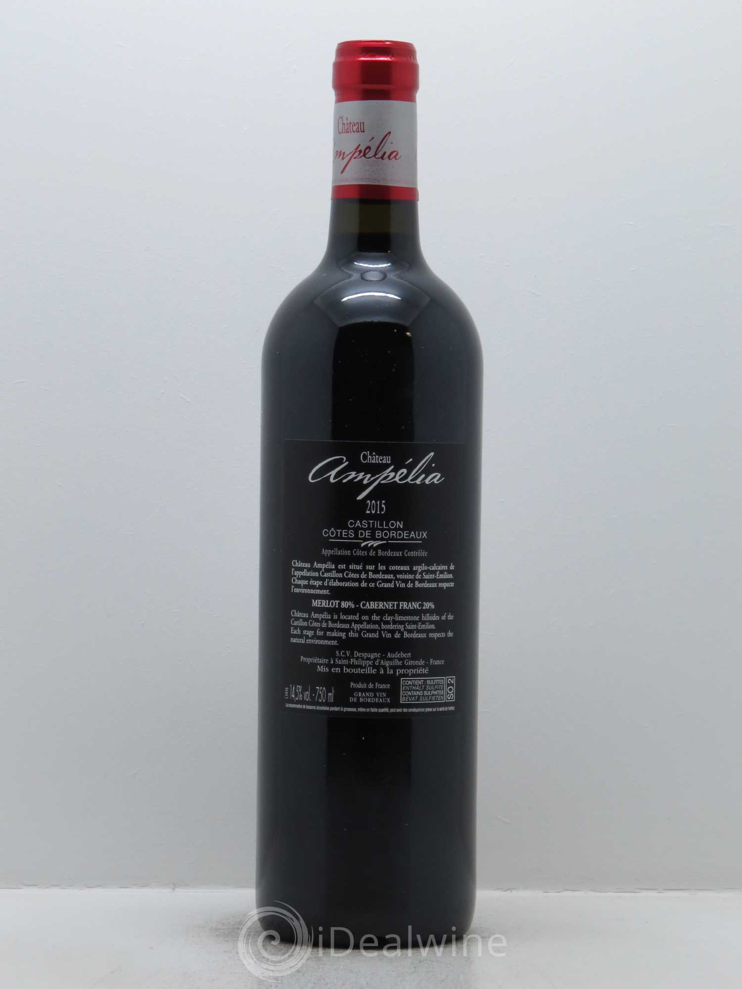 Château Ampélia 2015 - Lot de 1 bouteille - 1