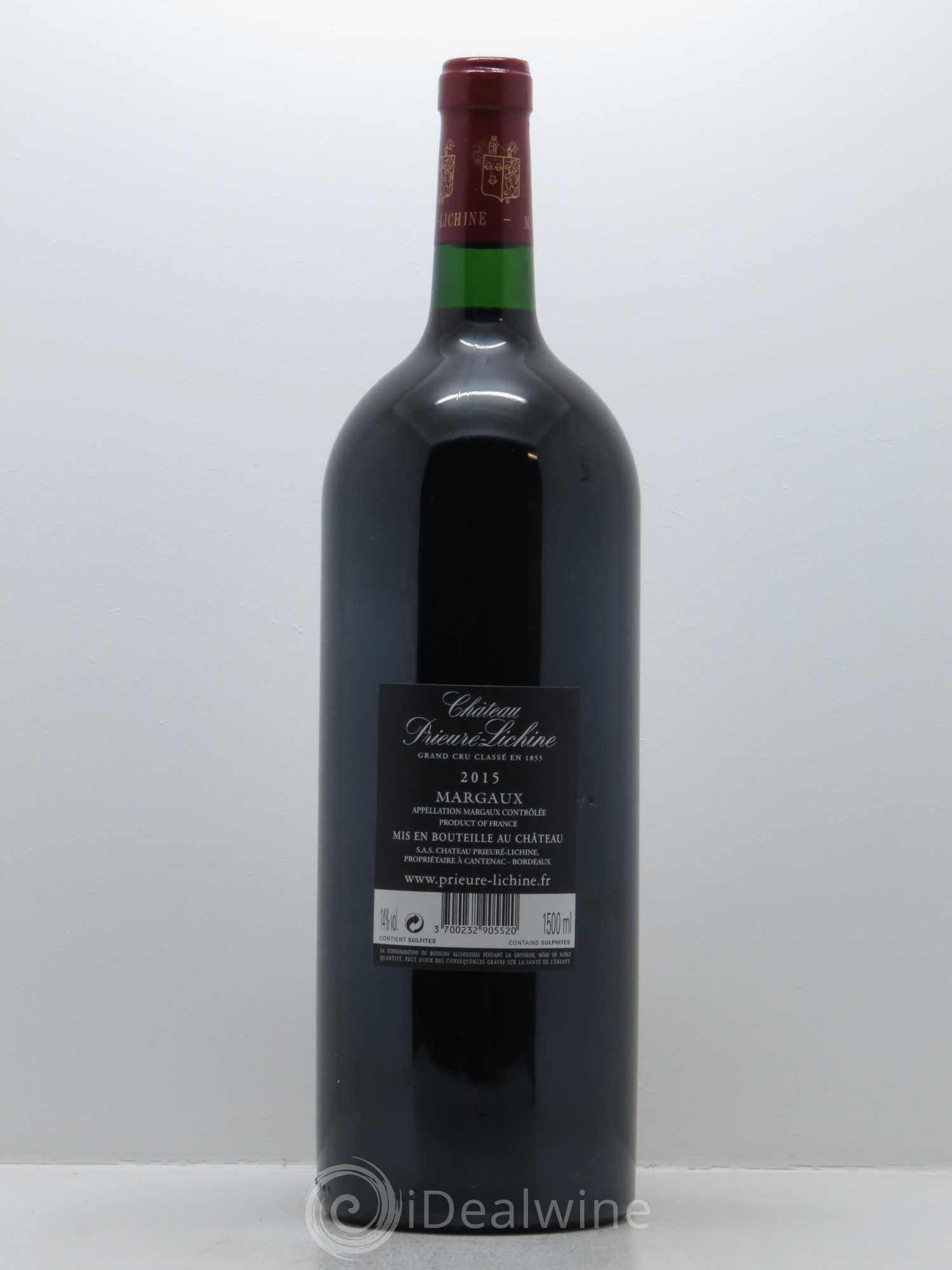 Château Prieuré Lichine 4ème Grand Cru Classé (CBO à partir de 6 mgs) 2015 - Posten von 1 Magnum - 1
