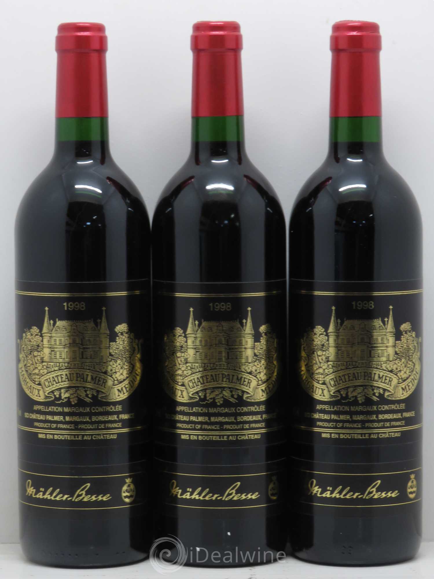 Château Palmer 3ème Grand Cru Classé 1998 - Lot de 3 bouteilles - 0
