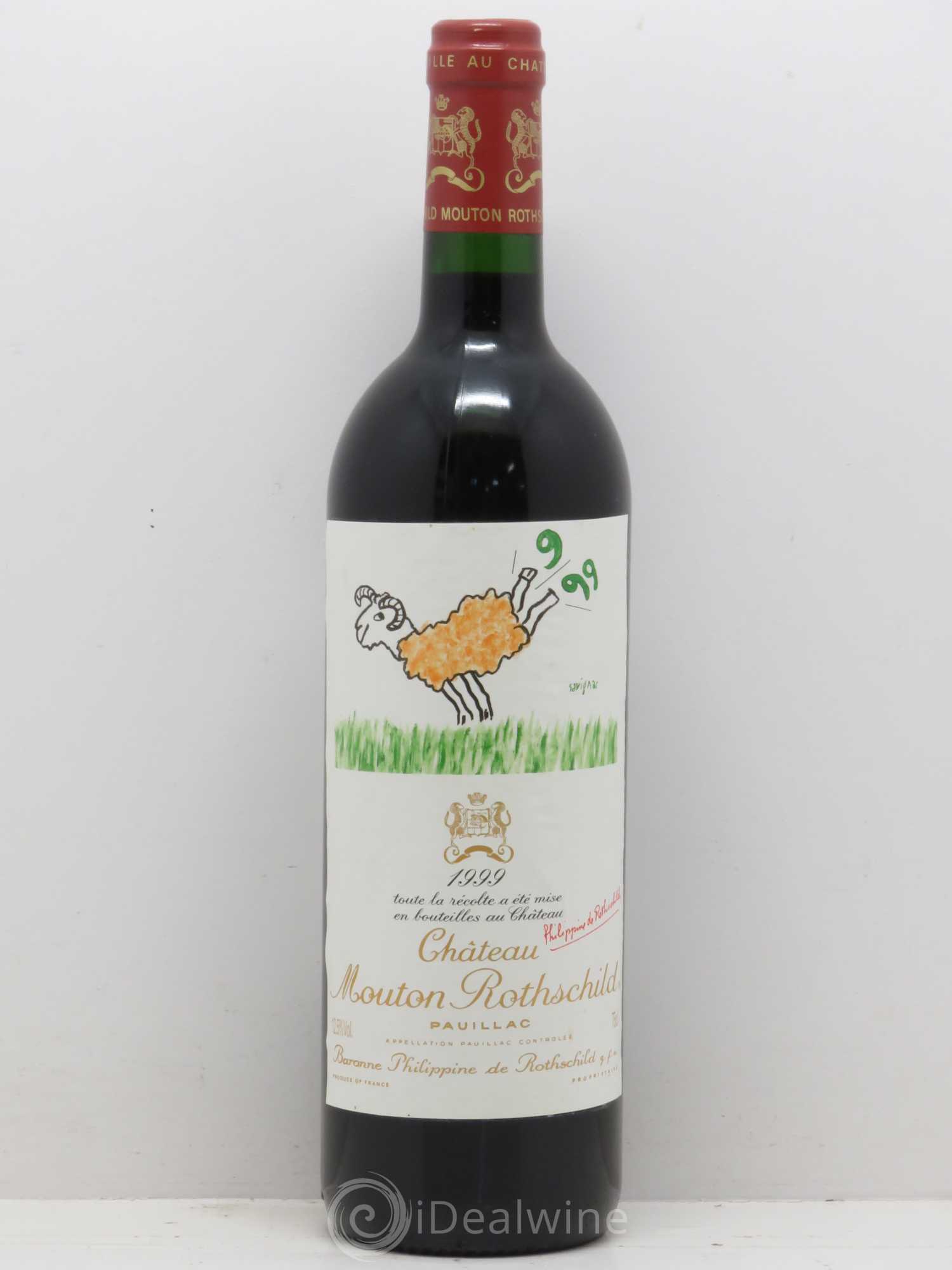 Château Mouton Rothschild 1er Grand Cru Classé 1999 - Lot de 1 bouteille - 0