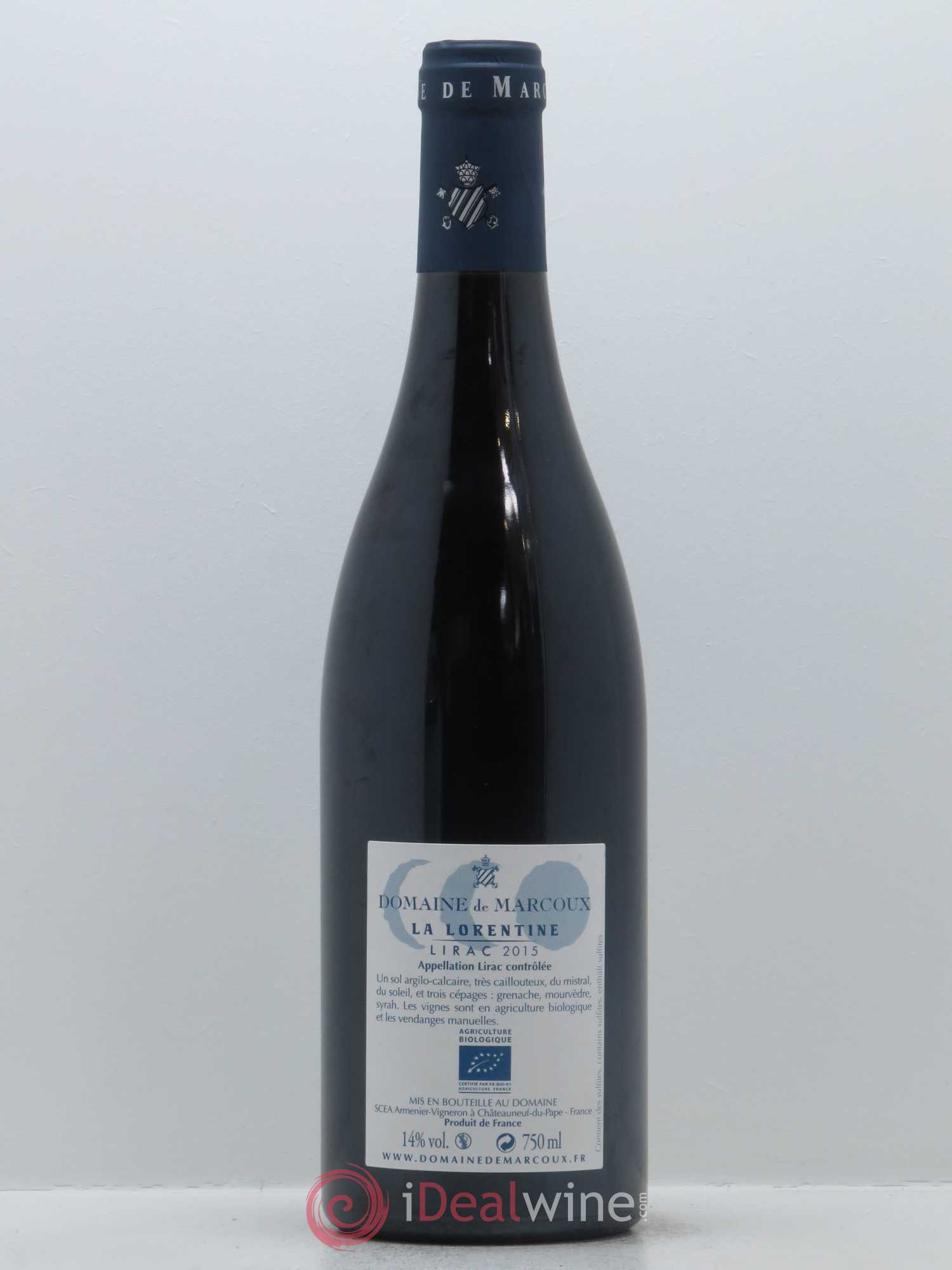 Lirac Marcoux (Domaine de) 2015 - Lot de 1 bouteille - 1